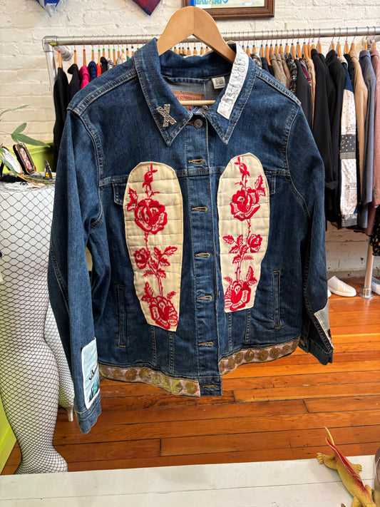 size 2X embroidery - maker Richochet Designs jacket - jean