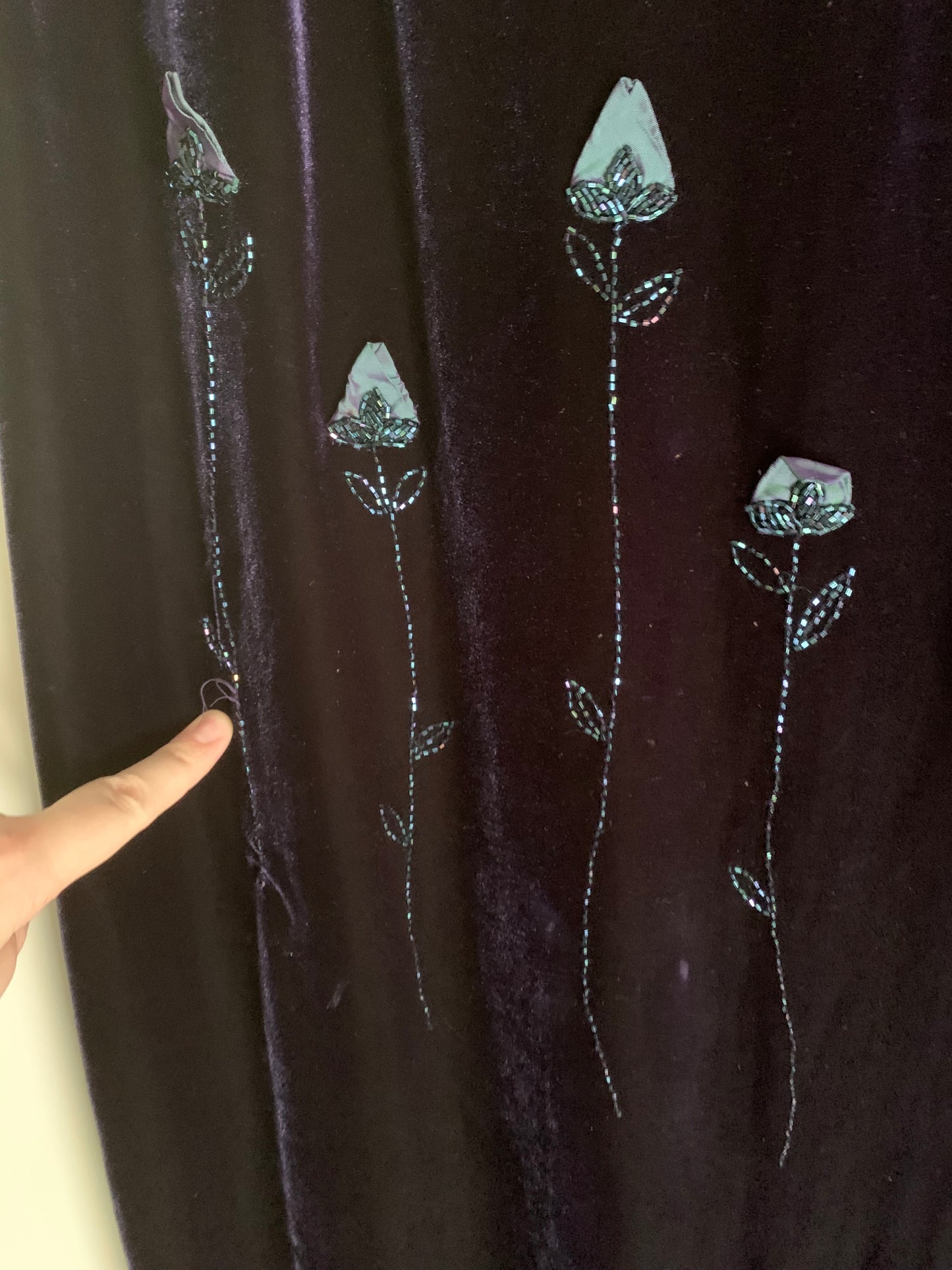 Size 1/2X Vintage Velvet Maxi Dress