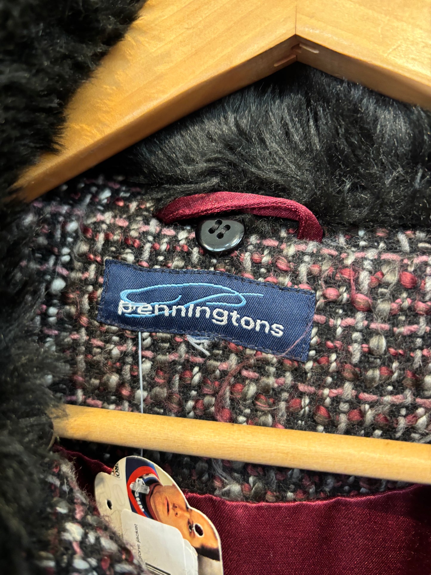 size 22 black red tweed Vintage Penningtons jacket