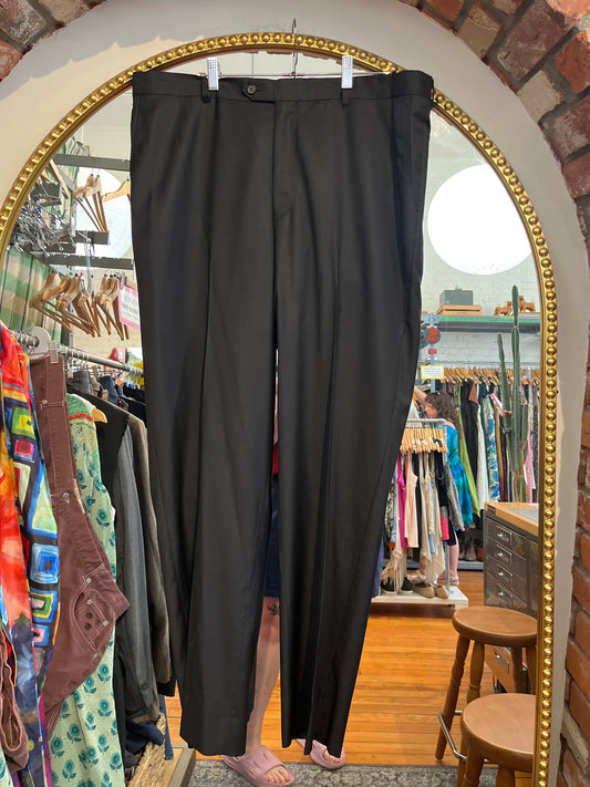 size 41 black wool VINTAGE Guy Laroche pants - matching