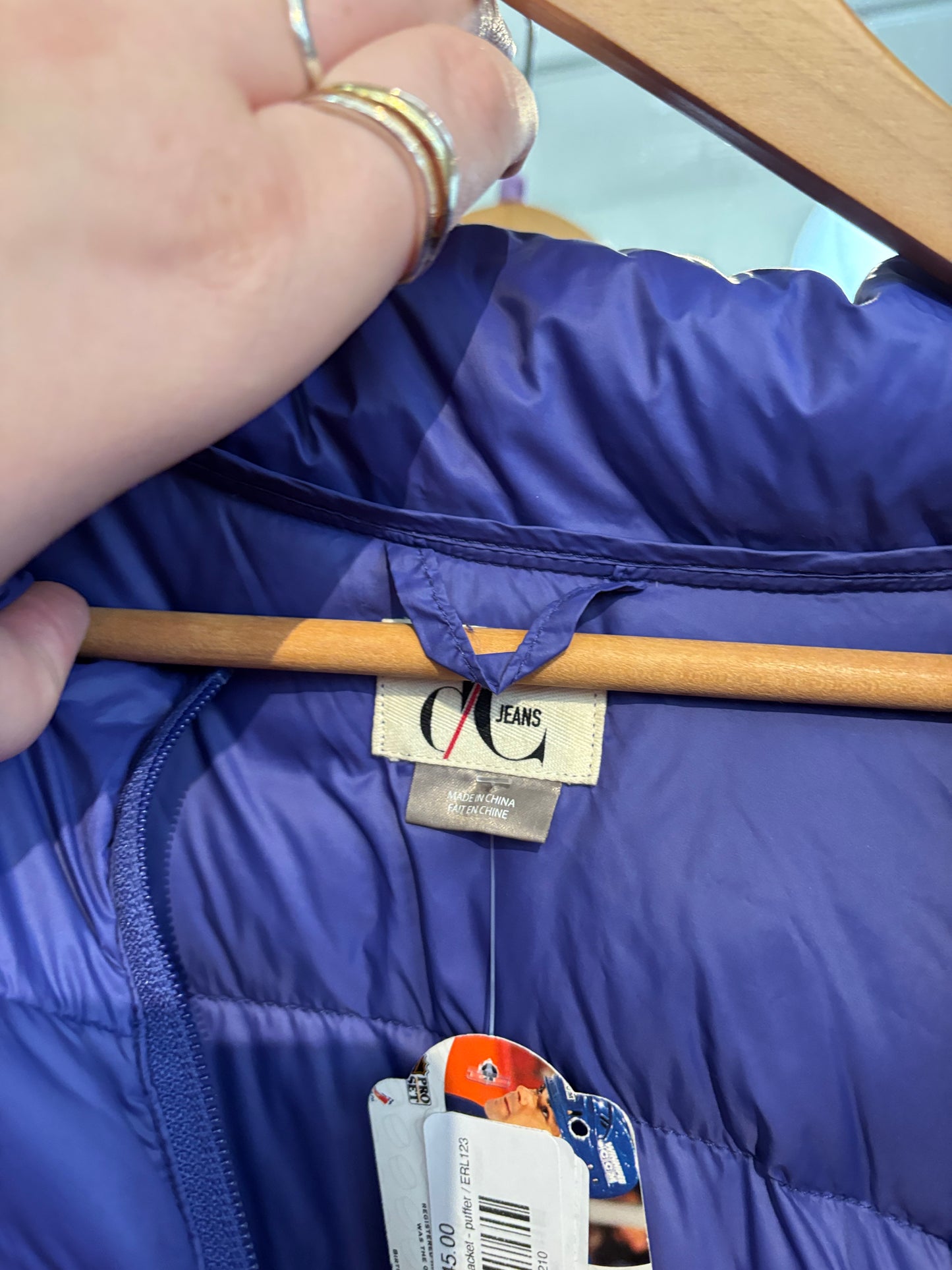 size 5X purple down D/C jacket - puffer