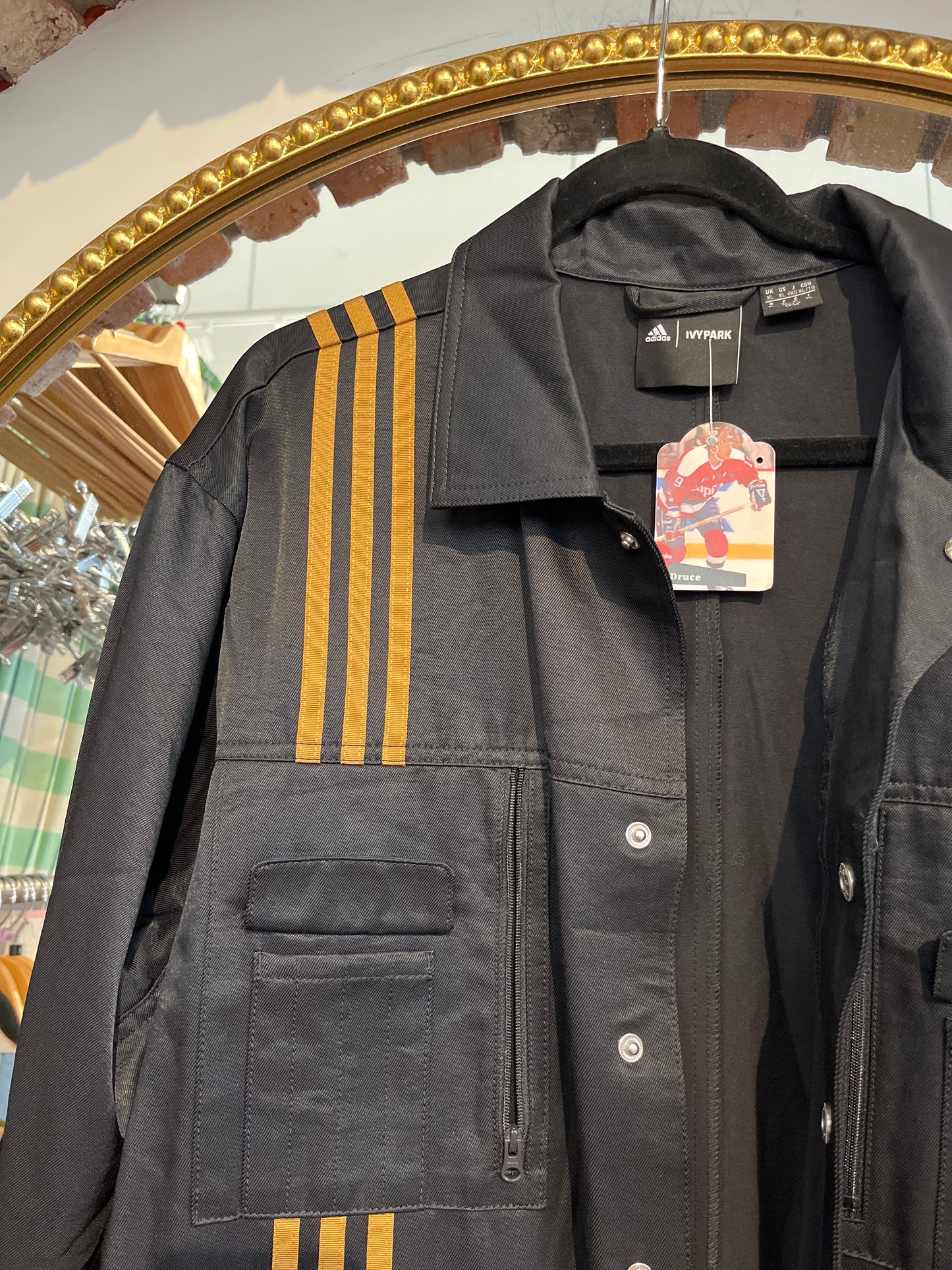 size XL black and brown stripe Adidas x Ivy Park boilersuit
