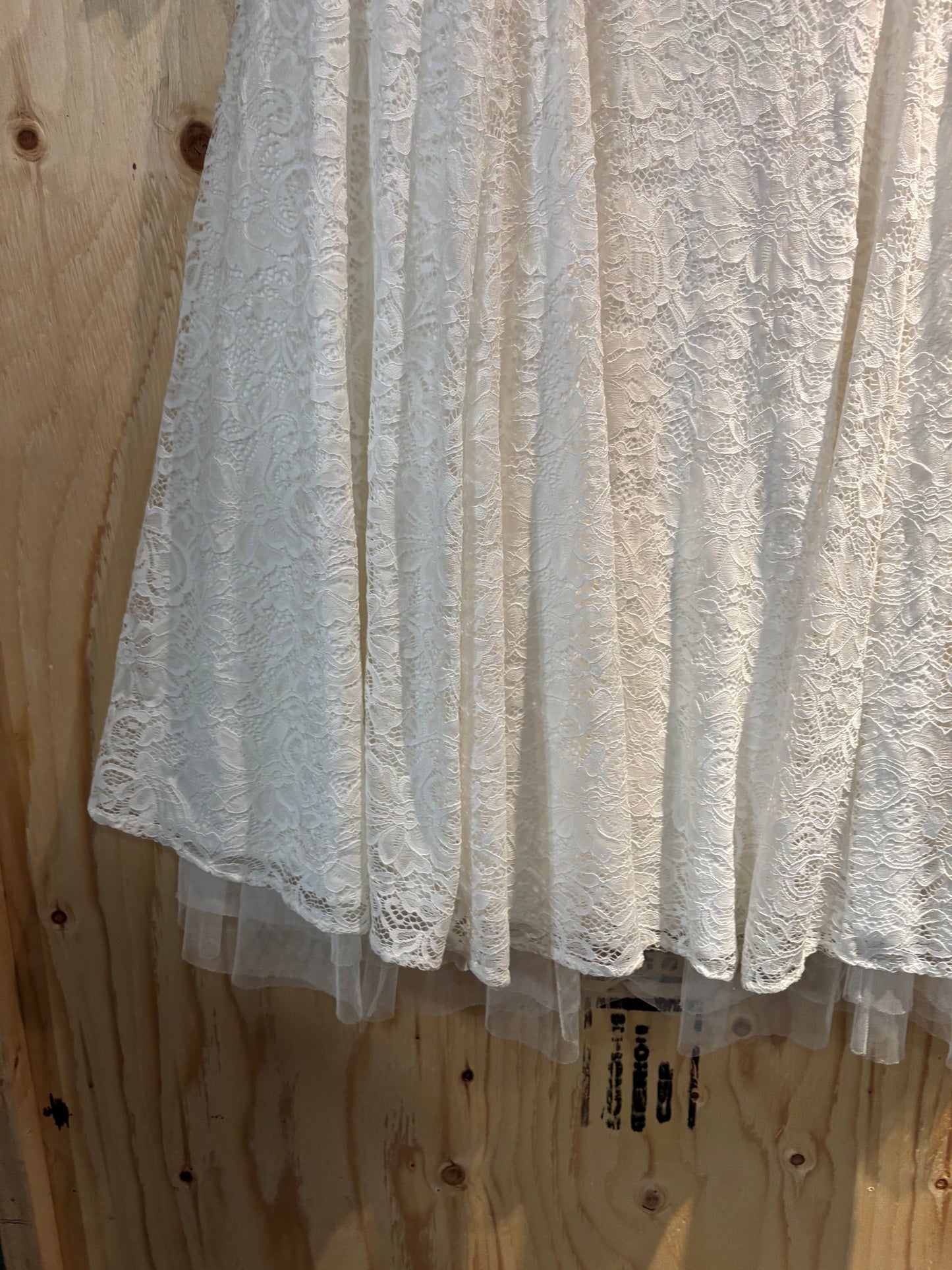 size 28 white lace sweetheart neckline Torrid dress - wedding