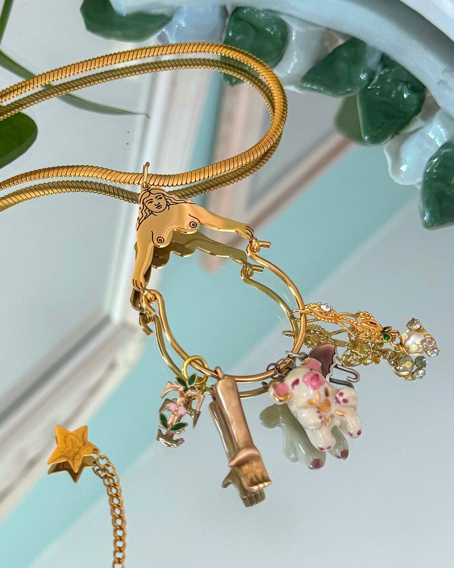 Bosom Buddy Charm Holder Pendant Necklace