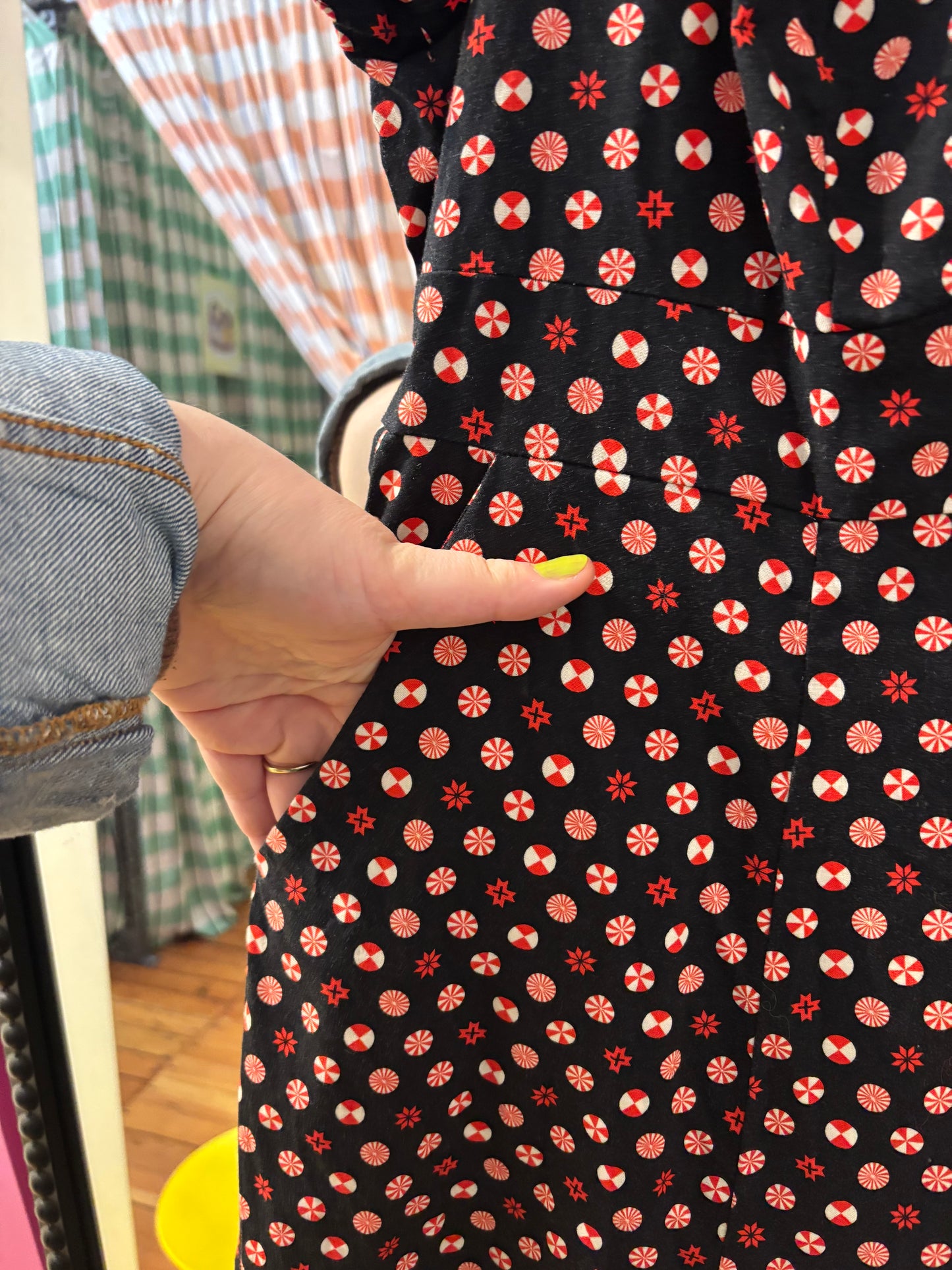 size 0X christmas mints red Cherry Velvet dress - pinup