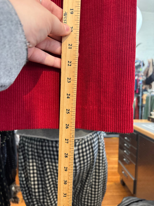 Size 18 red corduroy Vintage London Fog skirt - short
