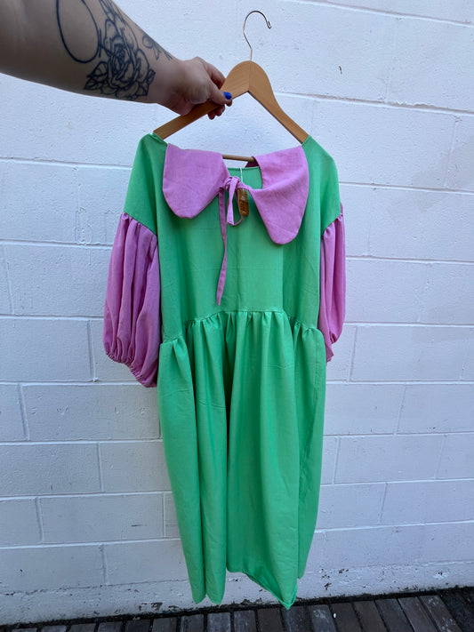 Minty Pink Puff Dress Abbie Original MAKER