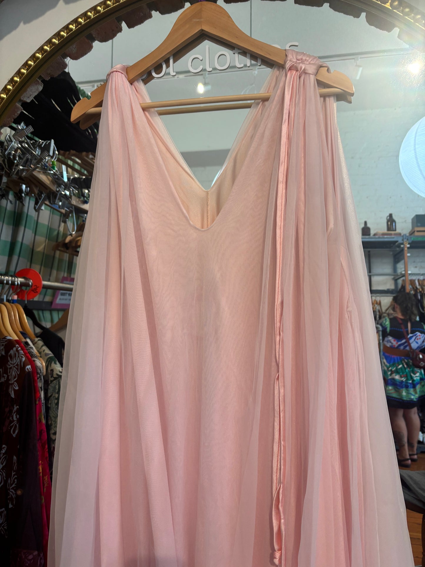 RARE Vintage belimage by Greg pink organza satin lingerie dress