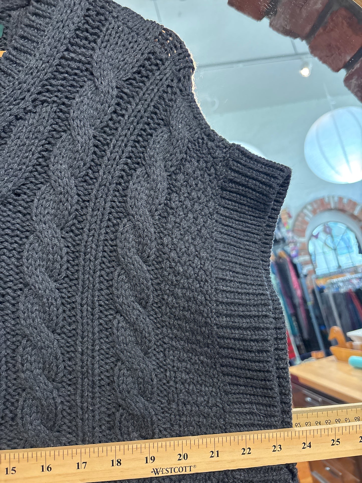 size XL grey cotton wool blend Ralph Lauren knit sweater vest