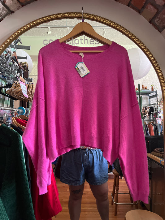size flex pink CASHMERE pilcro sweater - knit