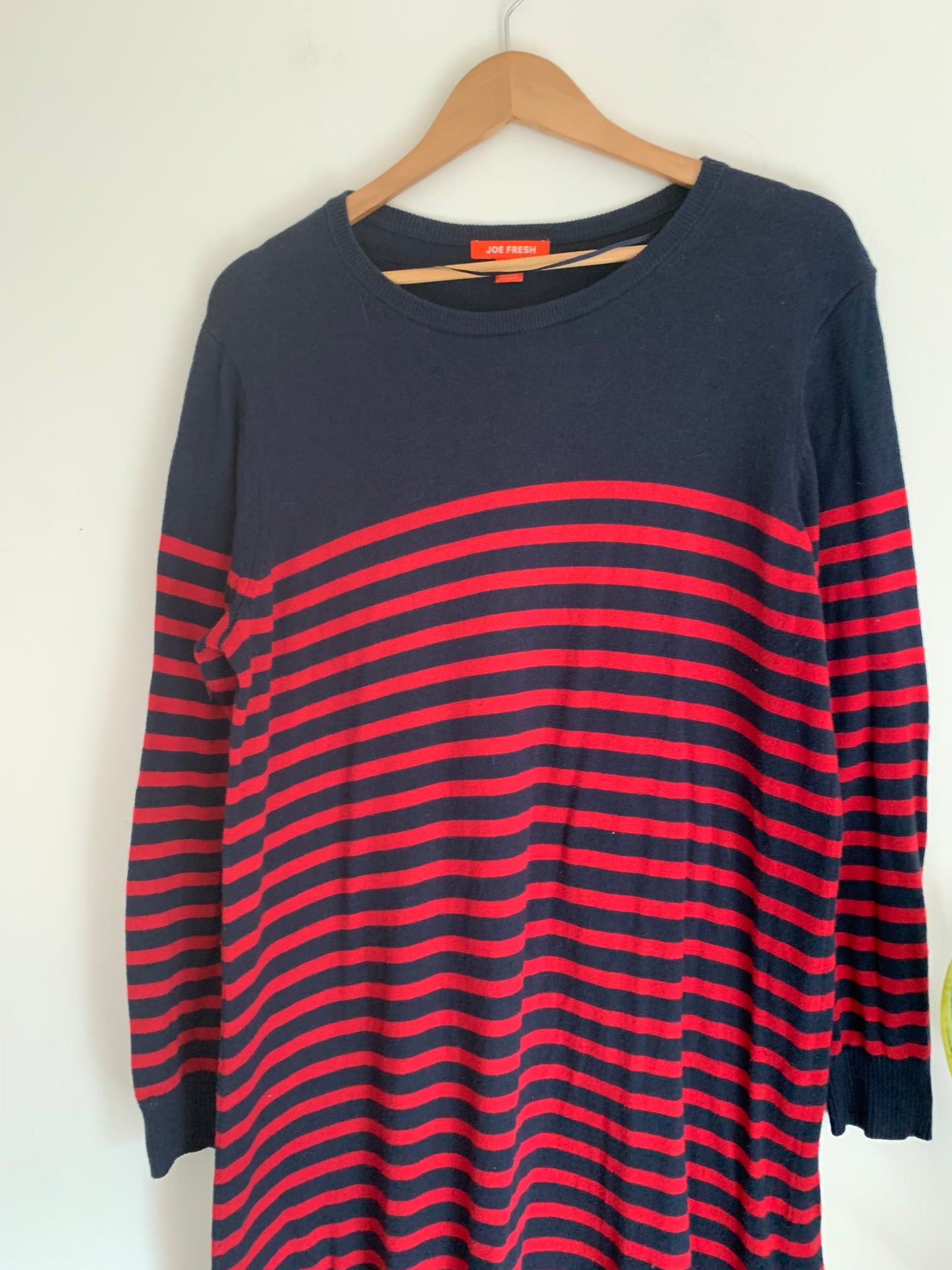 Size XL Red-Navy Stripe Joe Fresh Dress