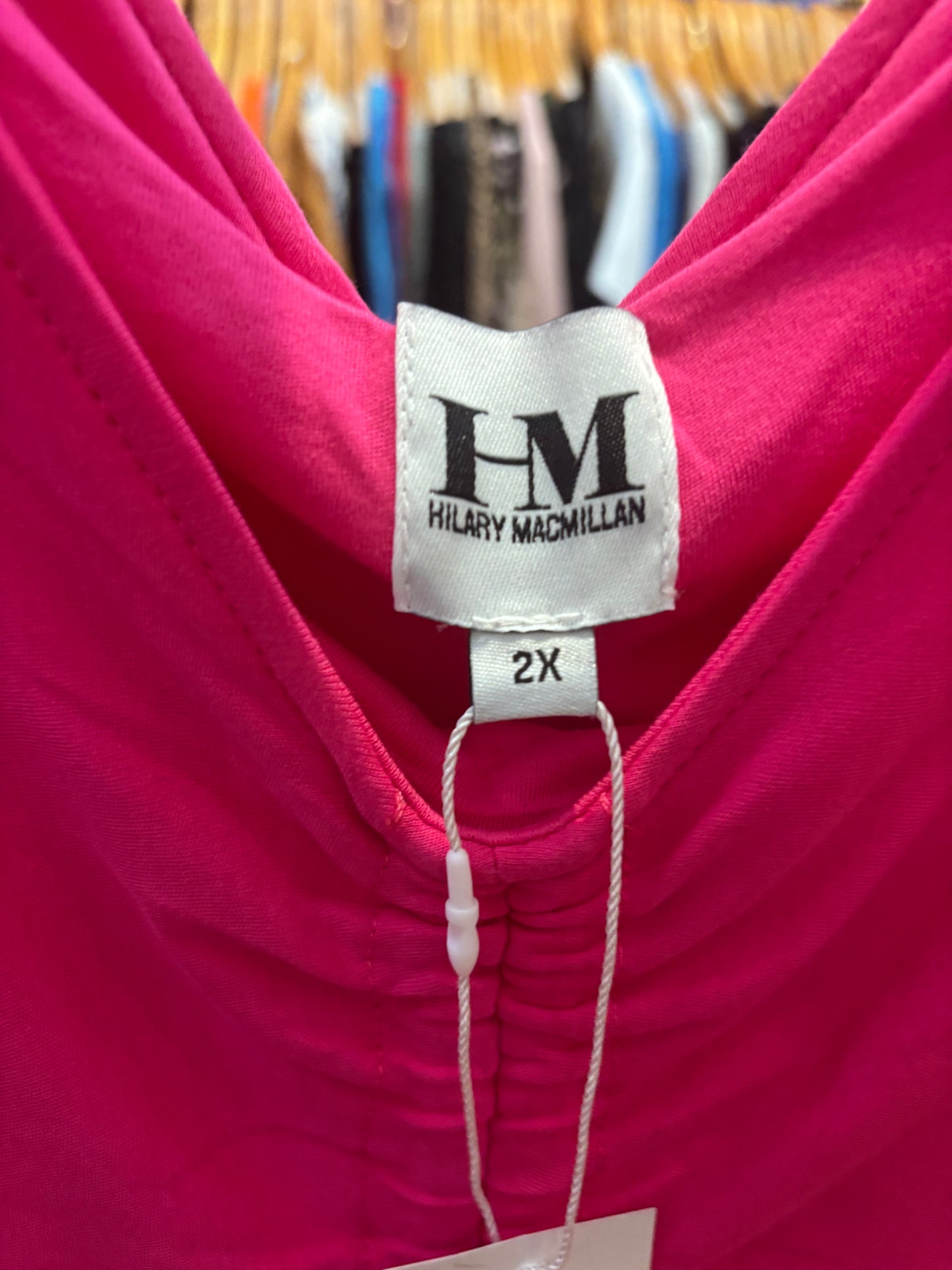 Hot Pink Hilary Macmillan Slvls Ruched Dress