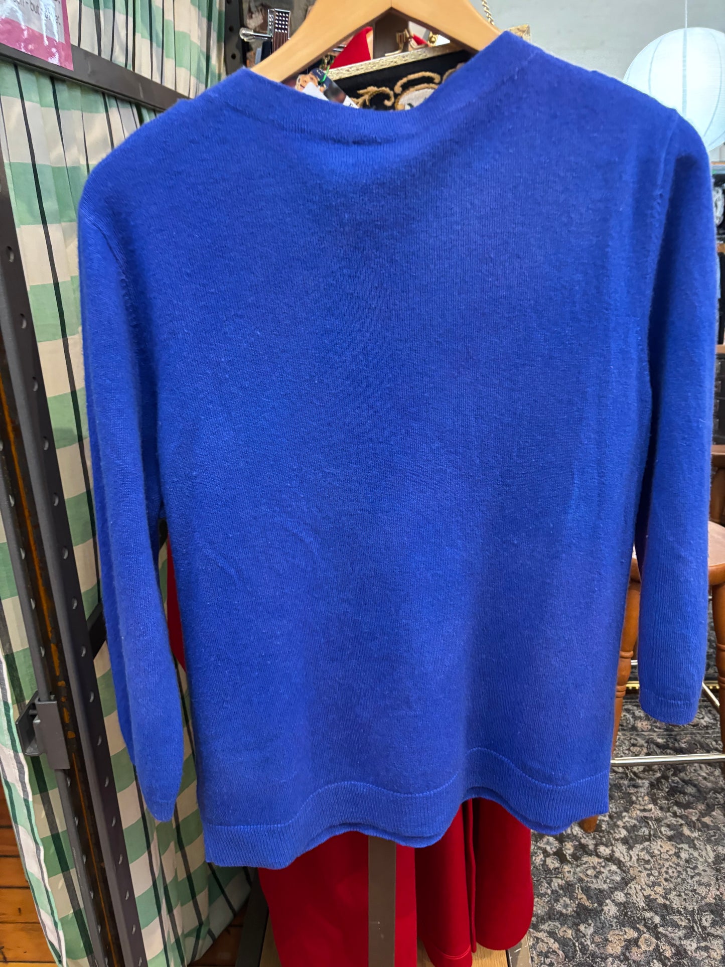 size 1X blue soft - cashmere sweater