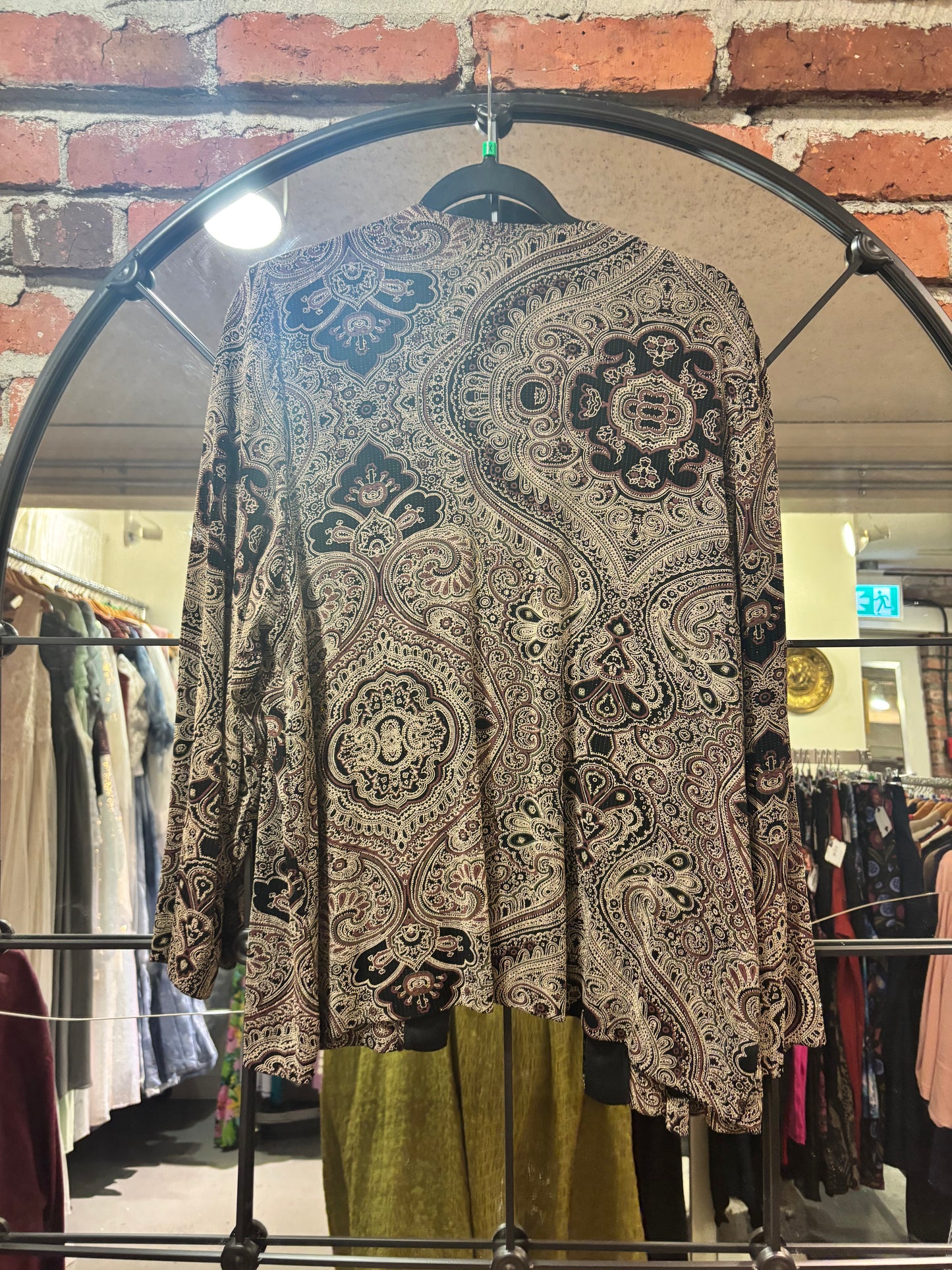 size 2-3X gold paisley sparkles  VINTAGE Alex Evening cardigan thing