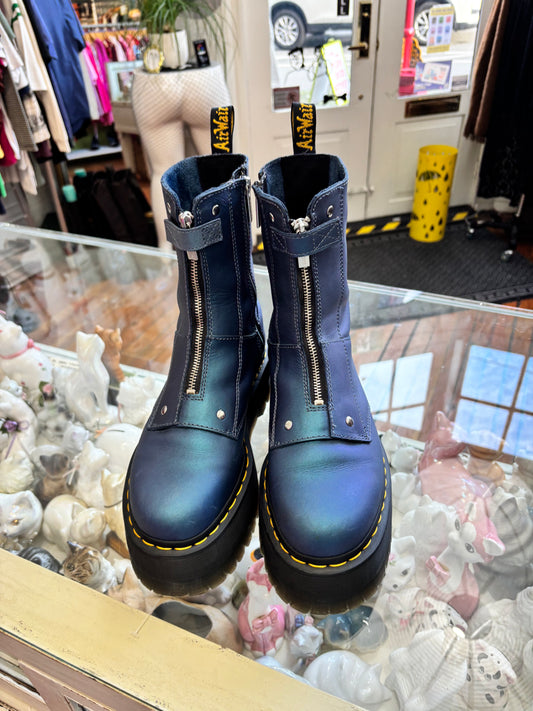 size 41 Jetta metallic blue Doc Martens docs - platforms