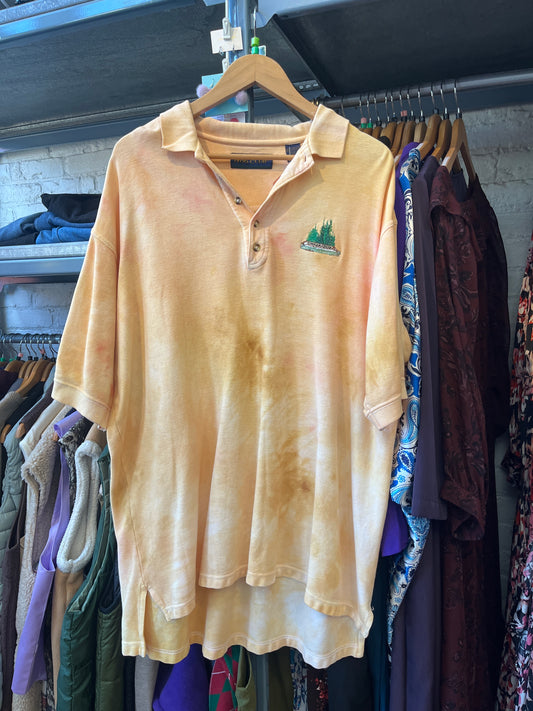 size XL hand dyed yellow vintage tee