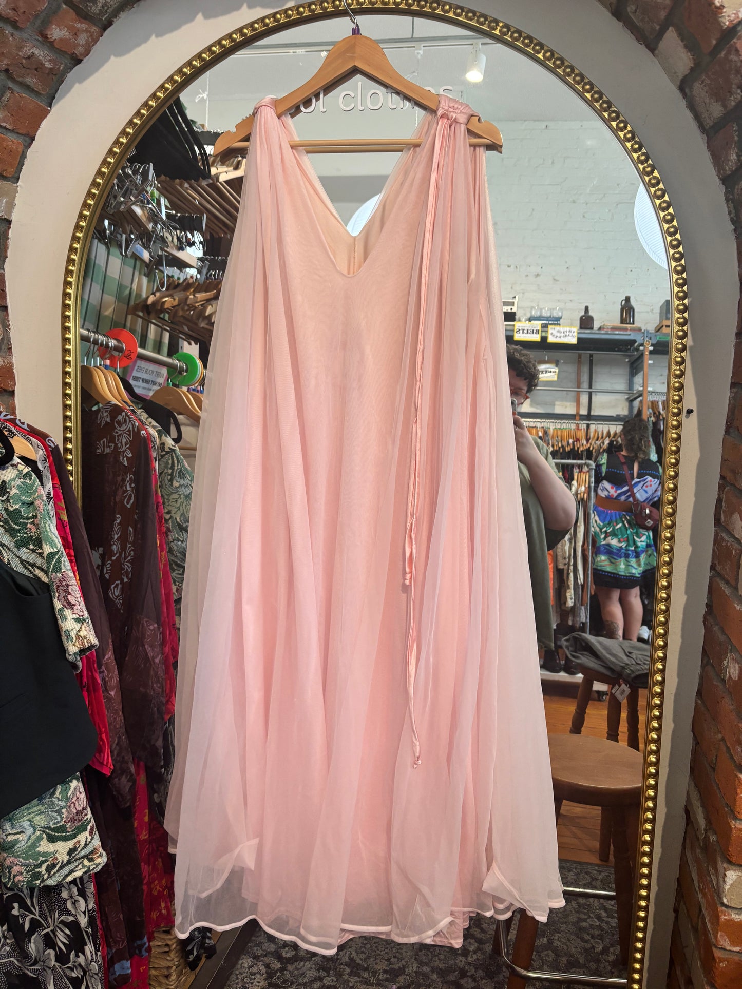 RARE Vintage belimage by Greg pink organza satin lingerie dress