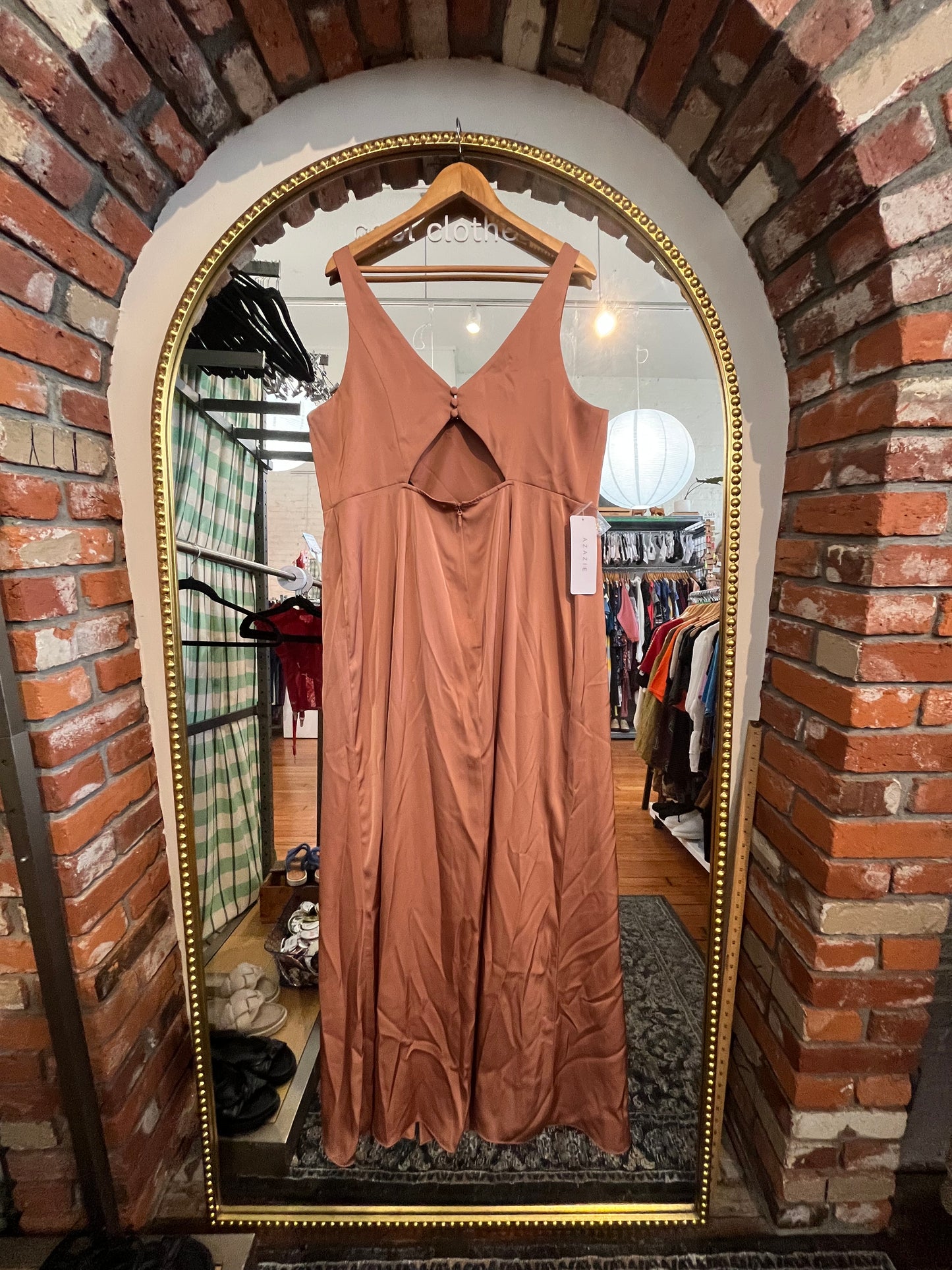 Azazie bronze bridesmaid dress size 18