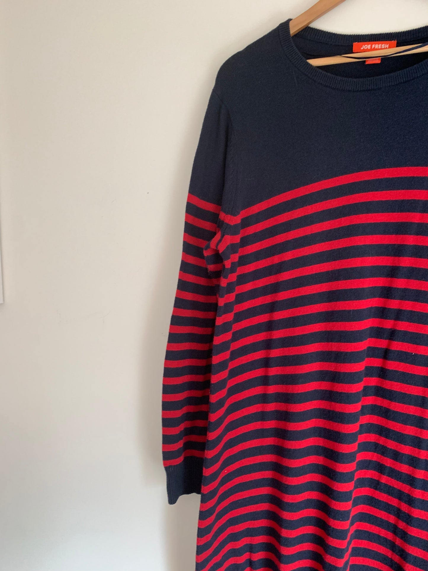 Size XL Red-Navy Stripe Joe Fresh Dress