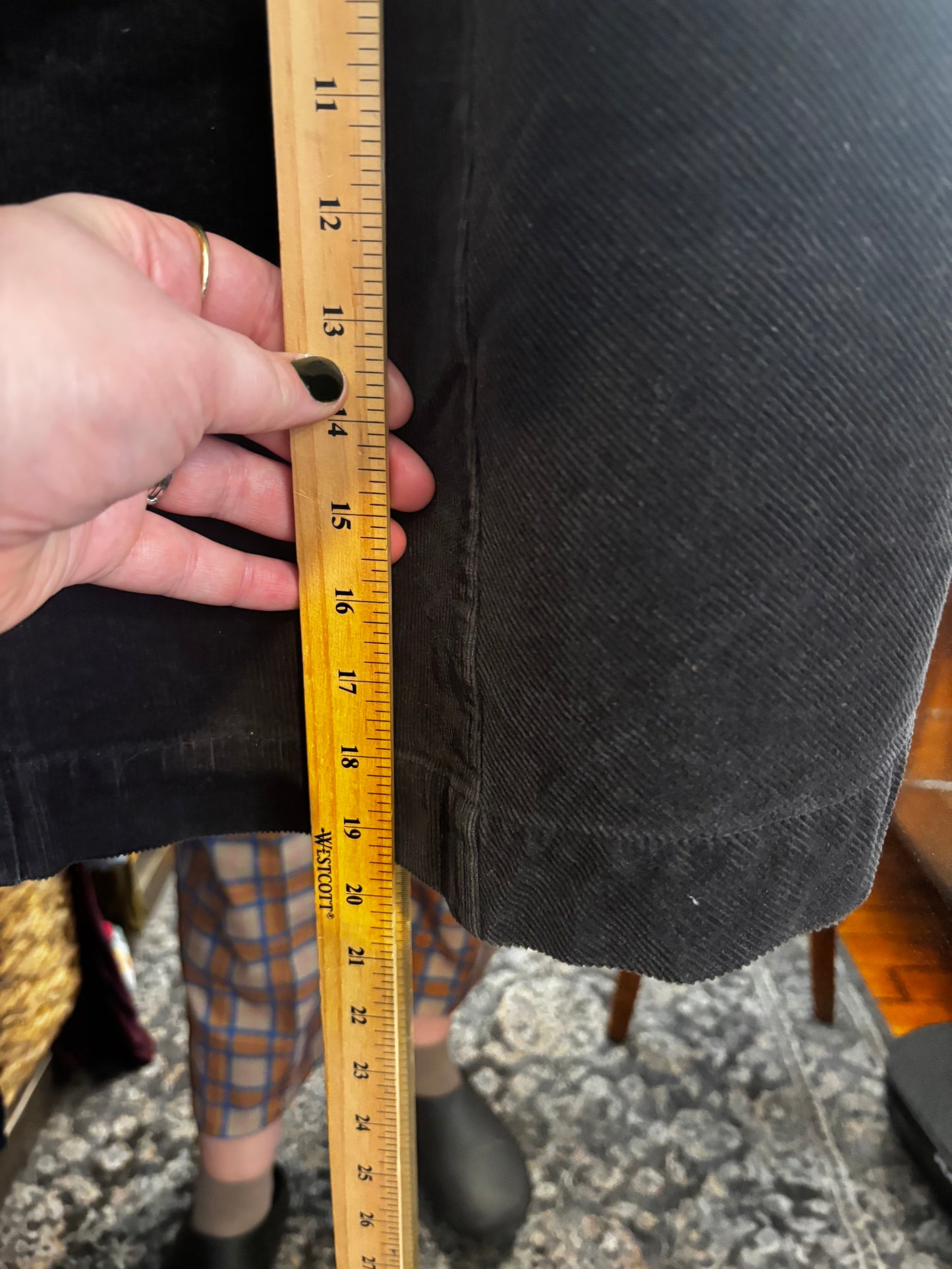 size 28 black corduroy with snaps Addition Elle jumper