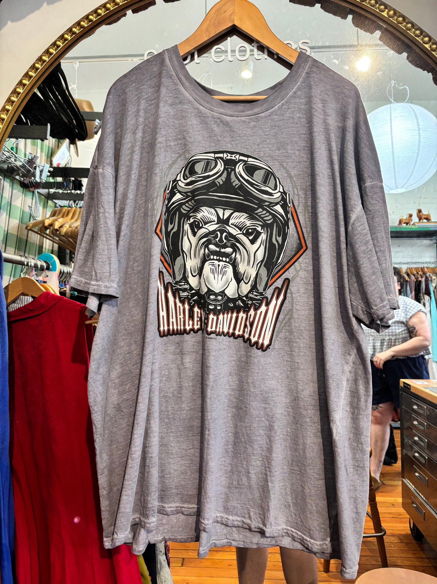 Size 3X as is Harley tee - doggy face 2024