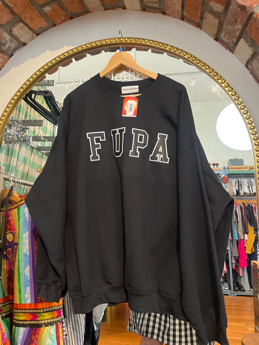 size 2X black FUPA AndIGetDressed Sweater - crewneck