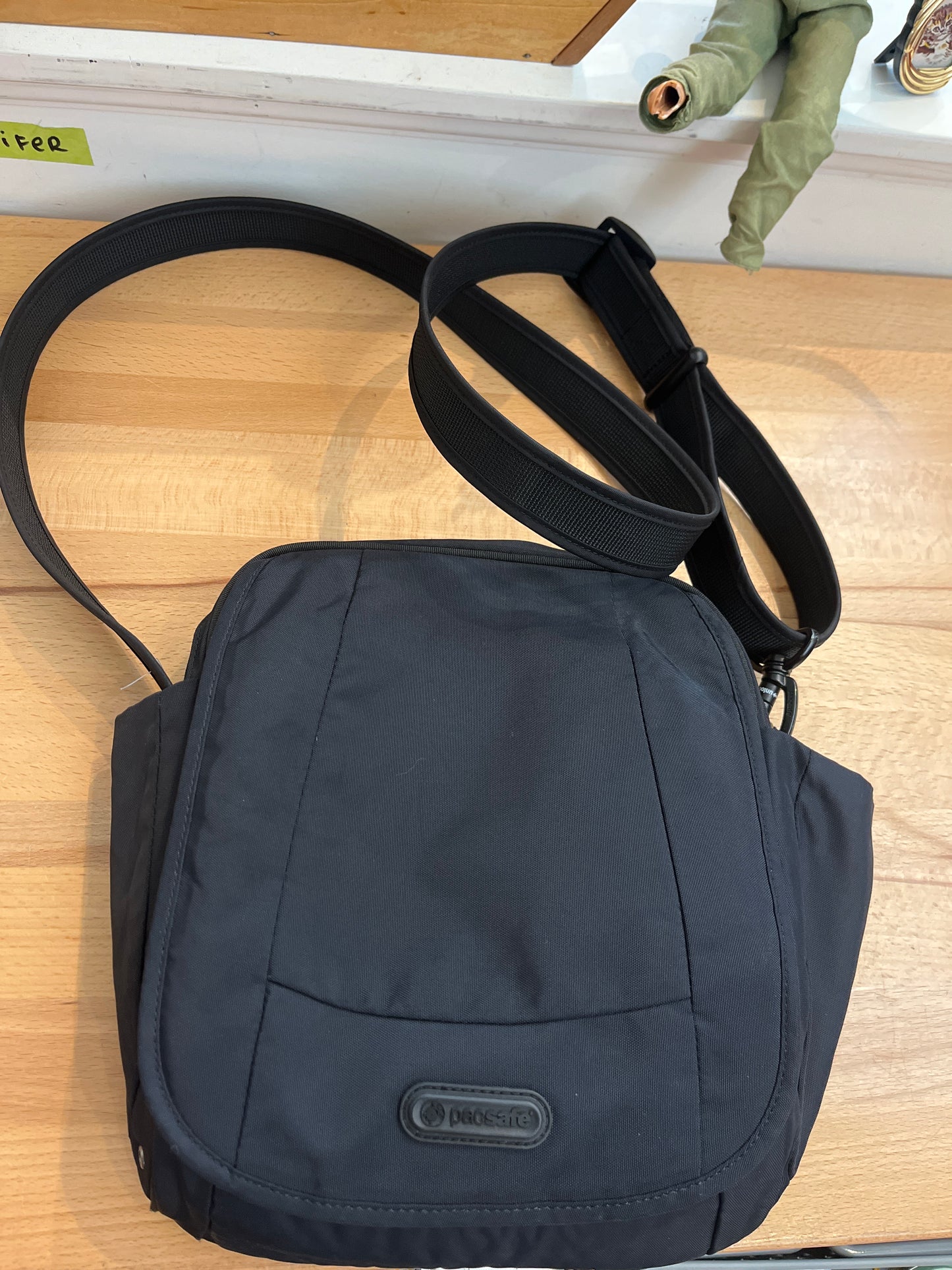 Pacsafe crossbody black bag