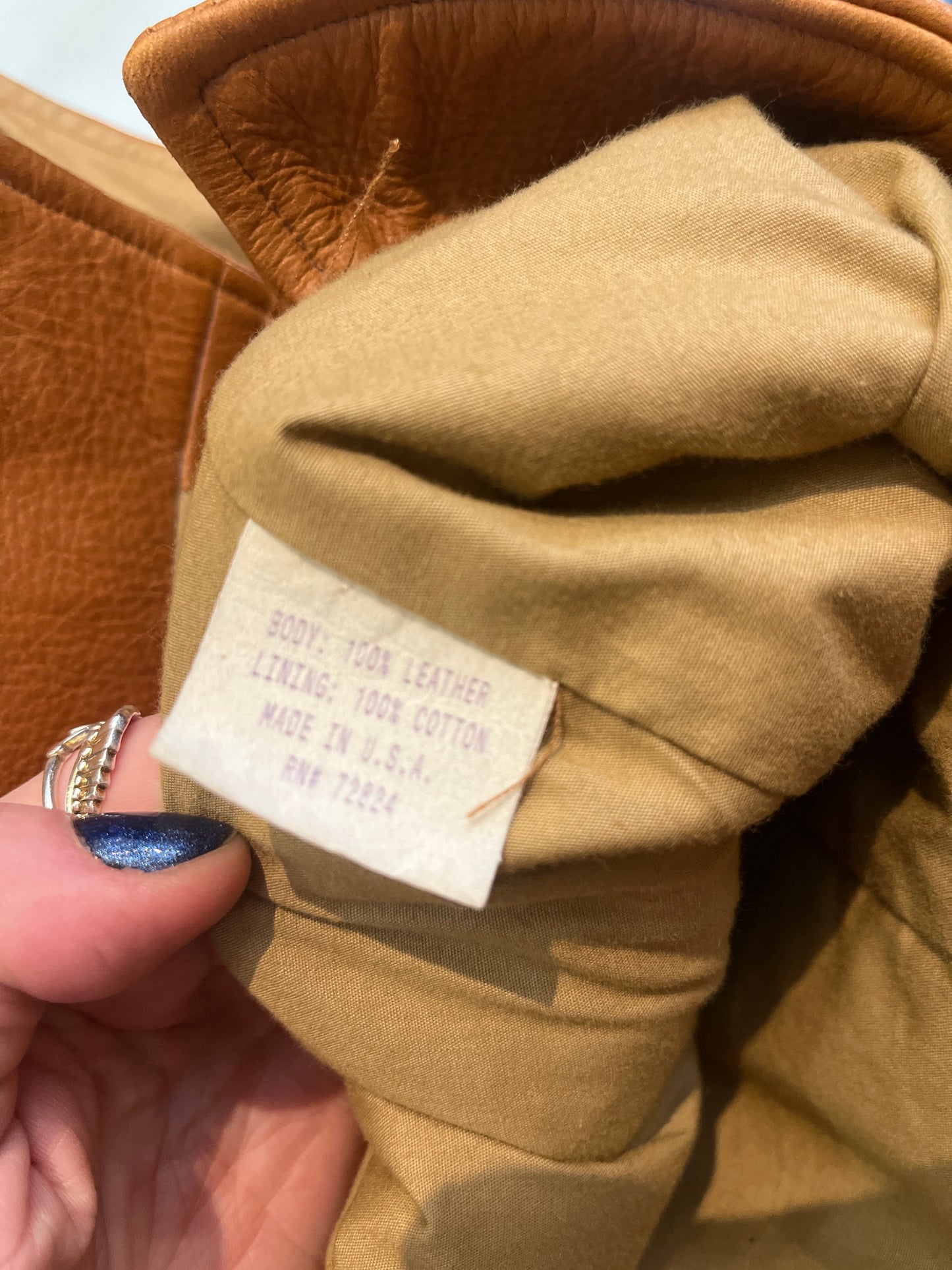 size XL vintage brown leather vest - Pitkin County Dry Goods