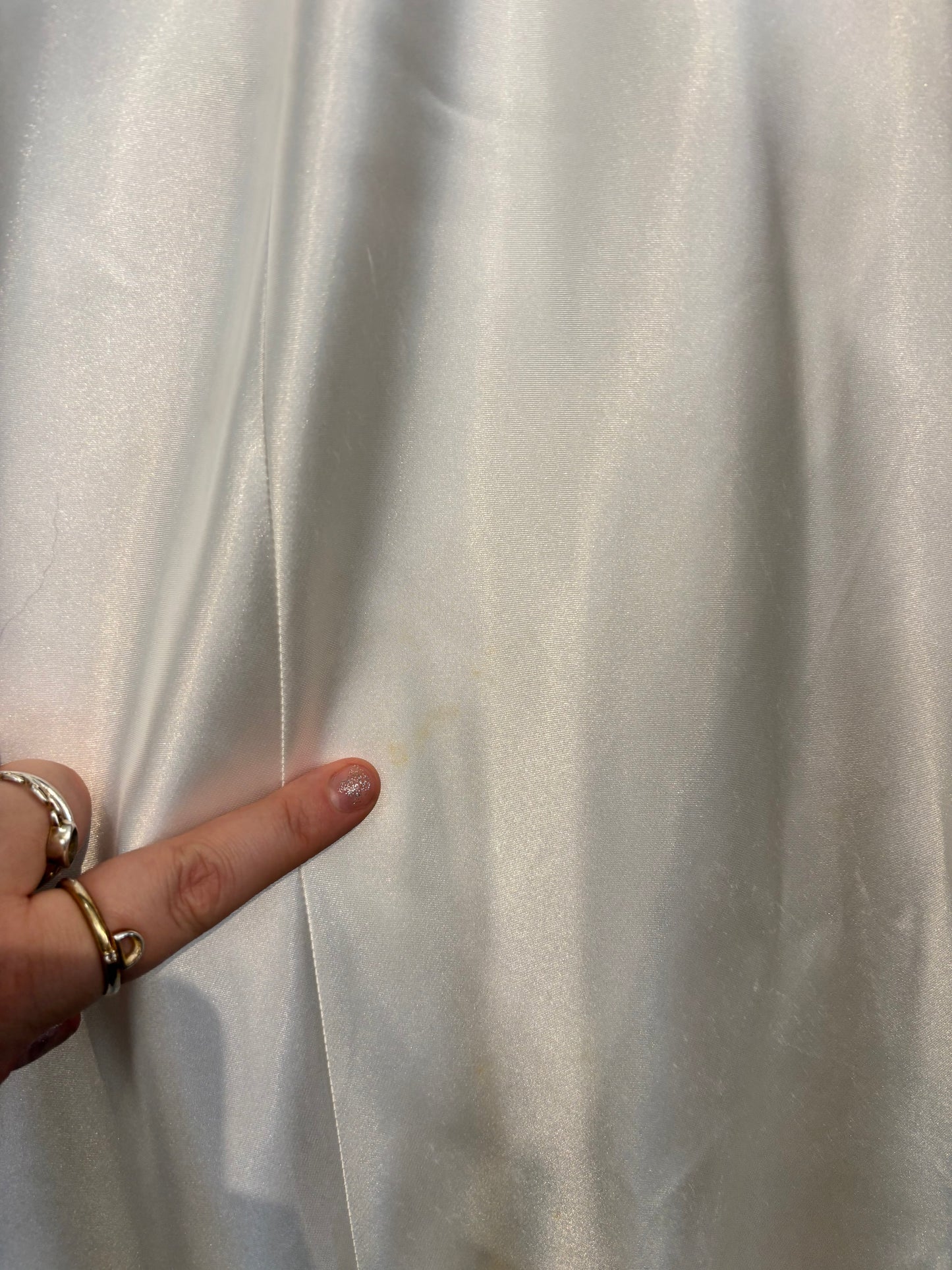 AS IS size 4X (30/32) white satin VINTAGE Serenade dress - slip