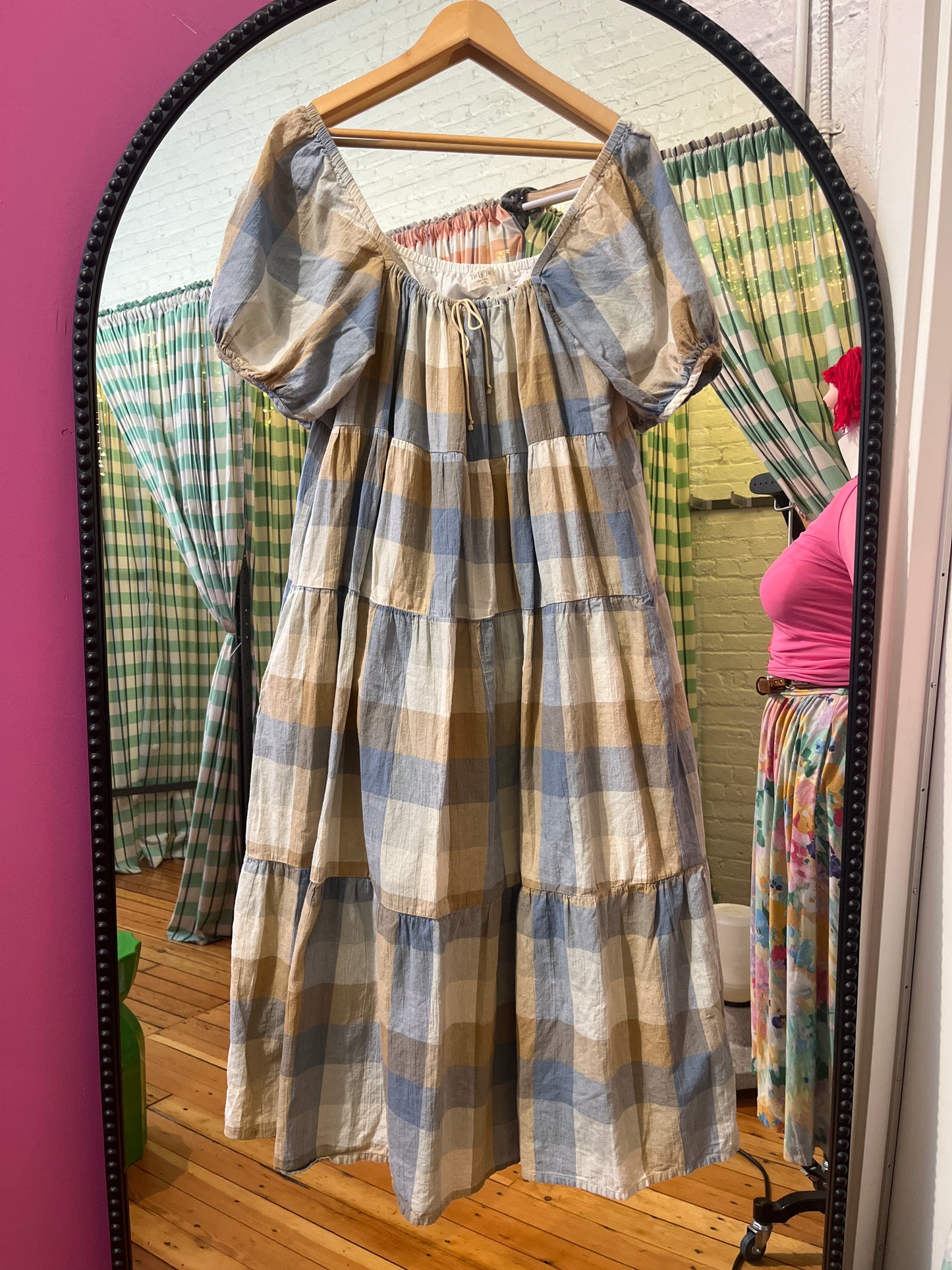 size 2/3X  Harly Jae Prairie dress - bleige plaid