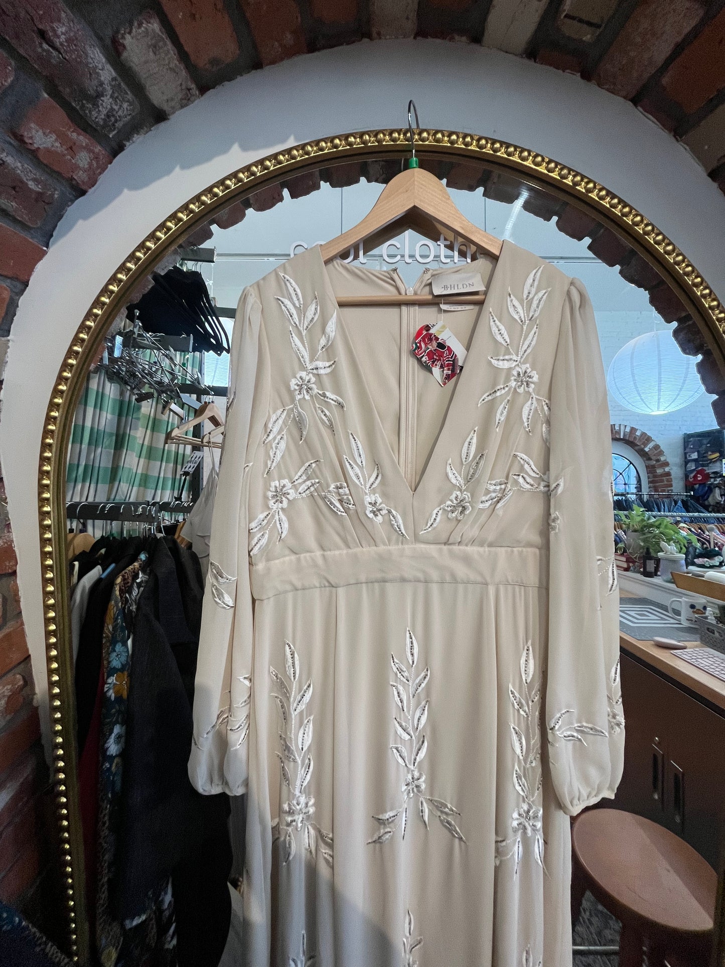 Size 18 Cream beaded BHLDN Dress