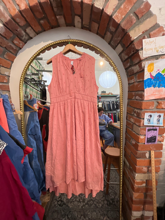 size XL tall dusty light pink eyelets Old Navy dress - maxi