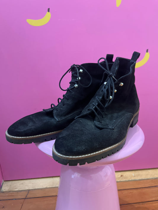 size 46 black suede Long Tall Sall boots
