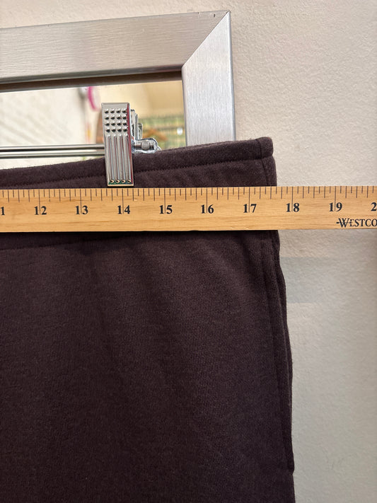 size XXL brown knit Simply Merino pants - pull on wide leg