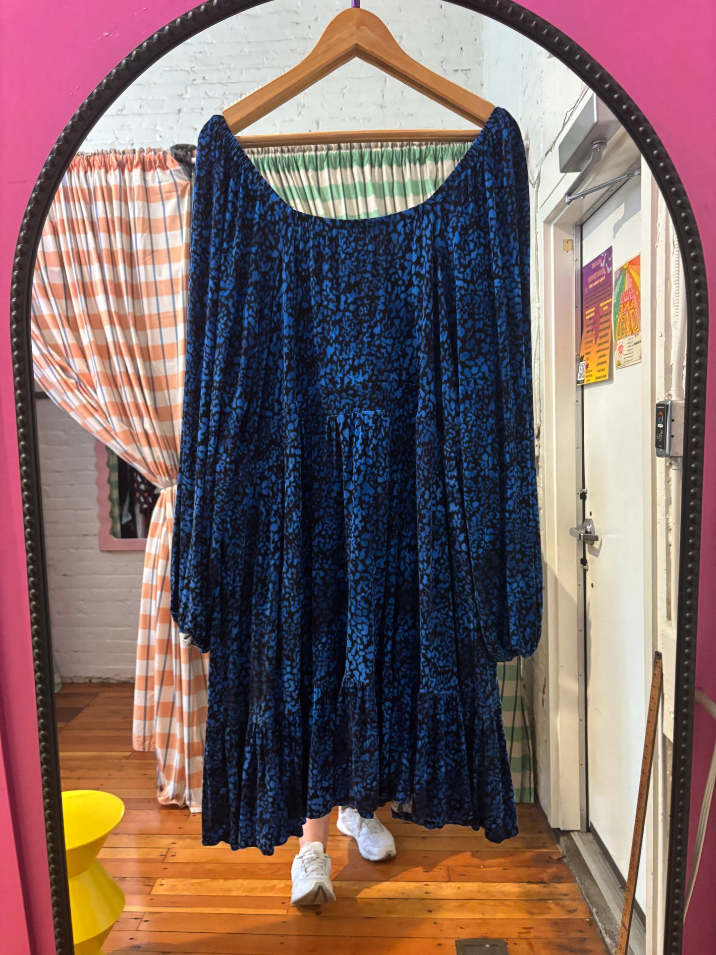 size 3X blue cheetah soft Torrid dress - super soft