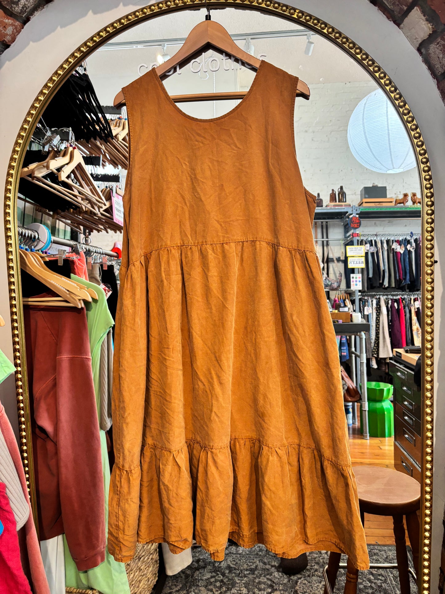 MENDED AS IS size XL light brown tencel Tradlands dress