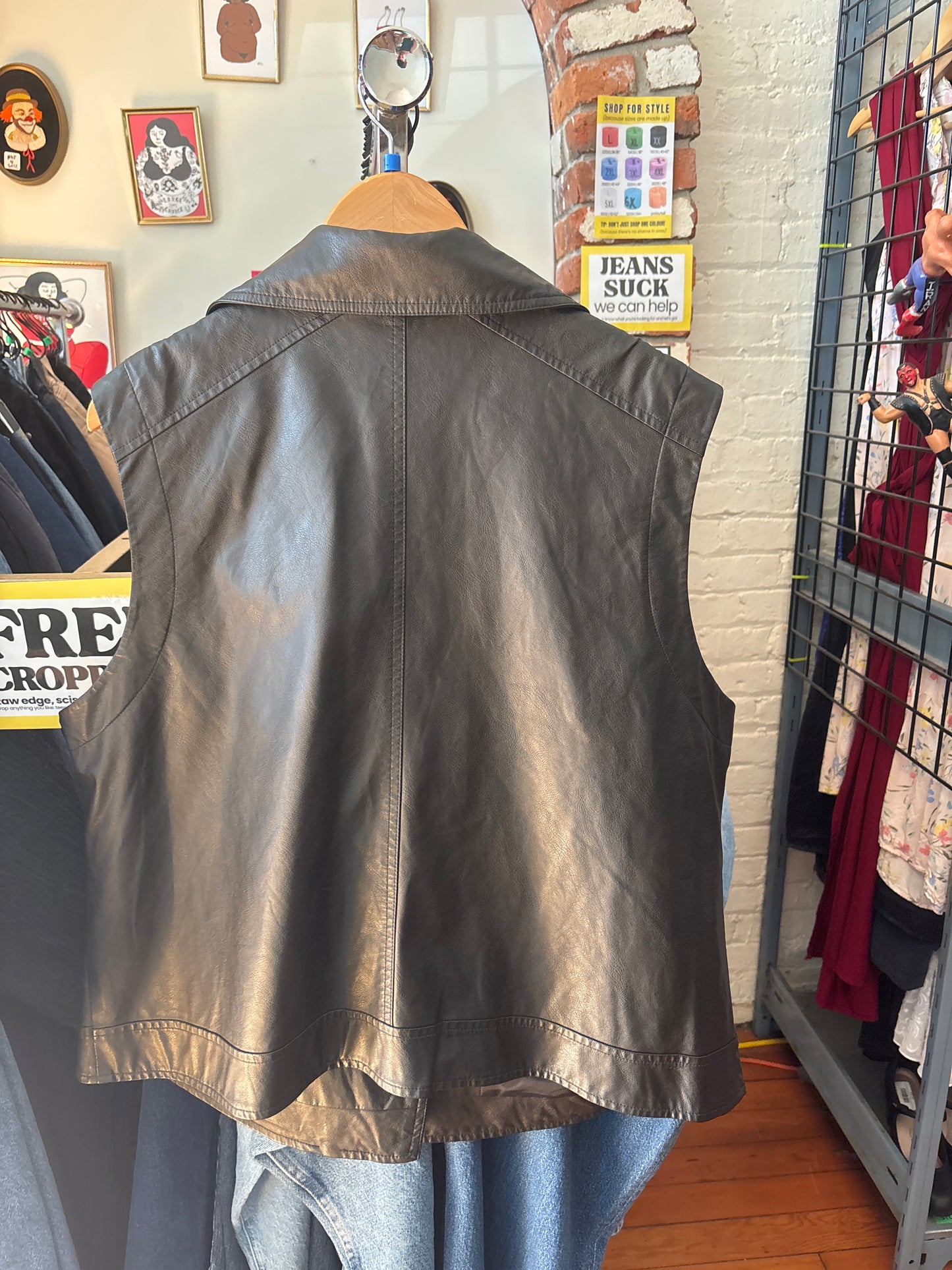 size 2X black pleather Addition Elle vest