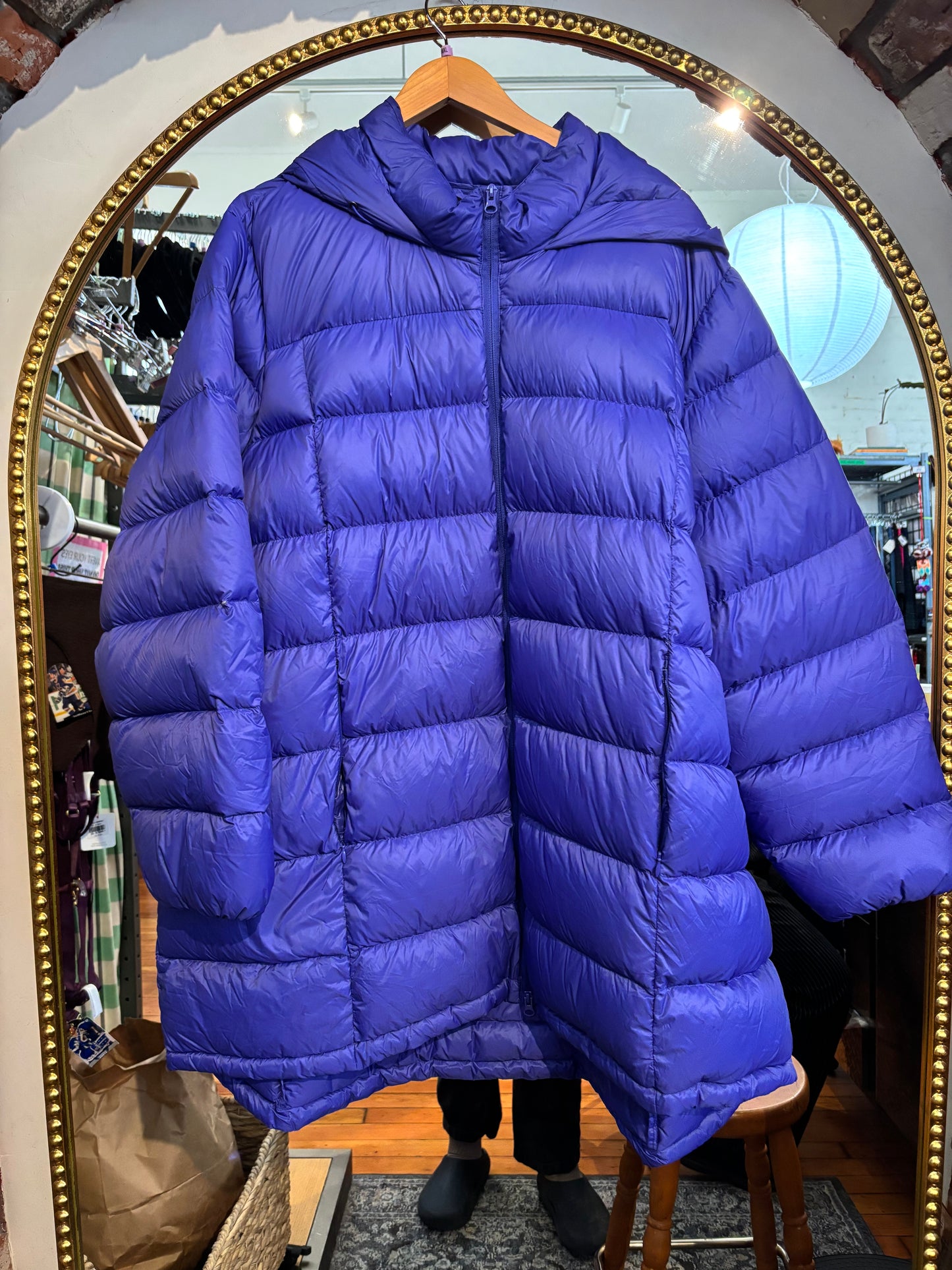 size 5X purple down D/C jacket - puffer