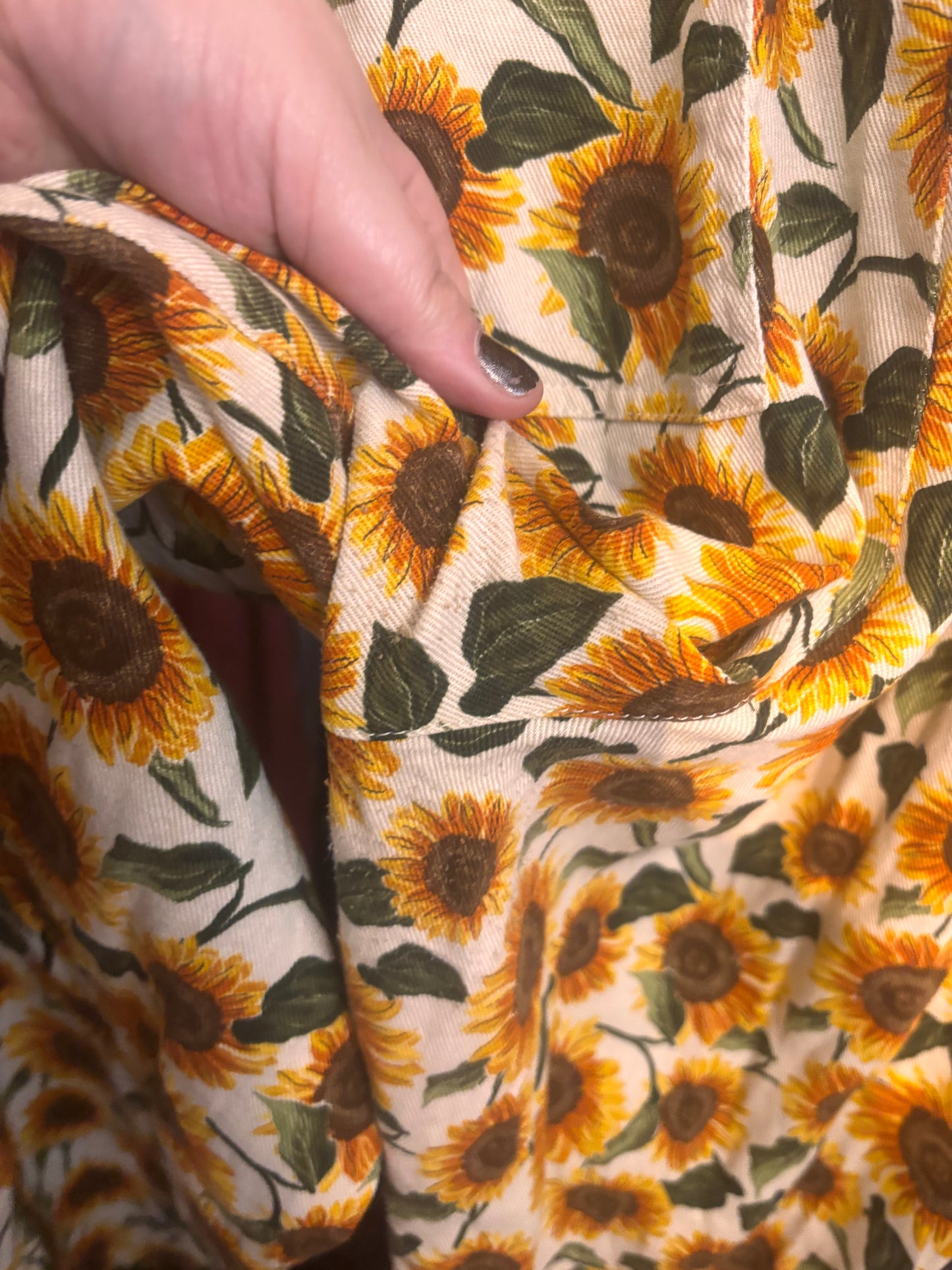 size 20 cream and sunflowers Lucy & Yak jumpsuit