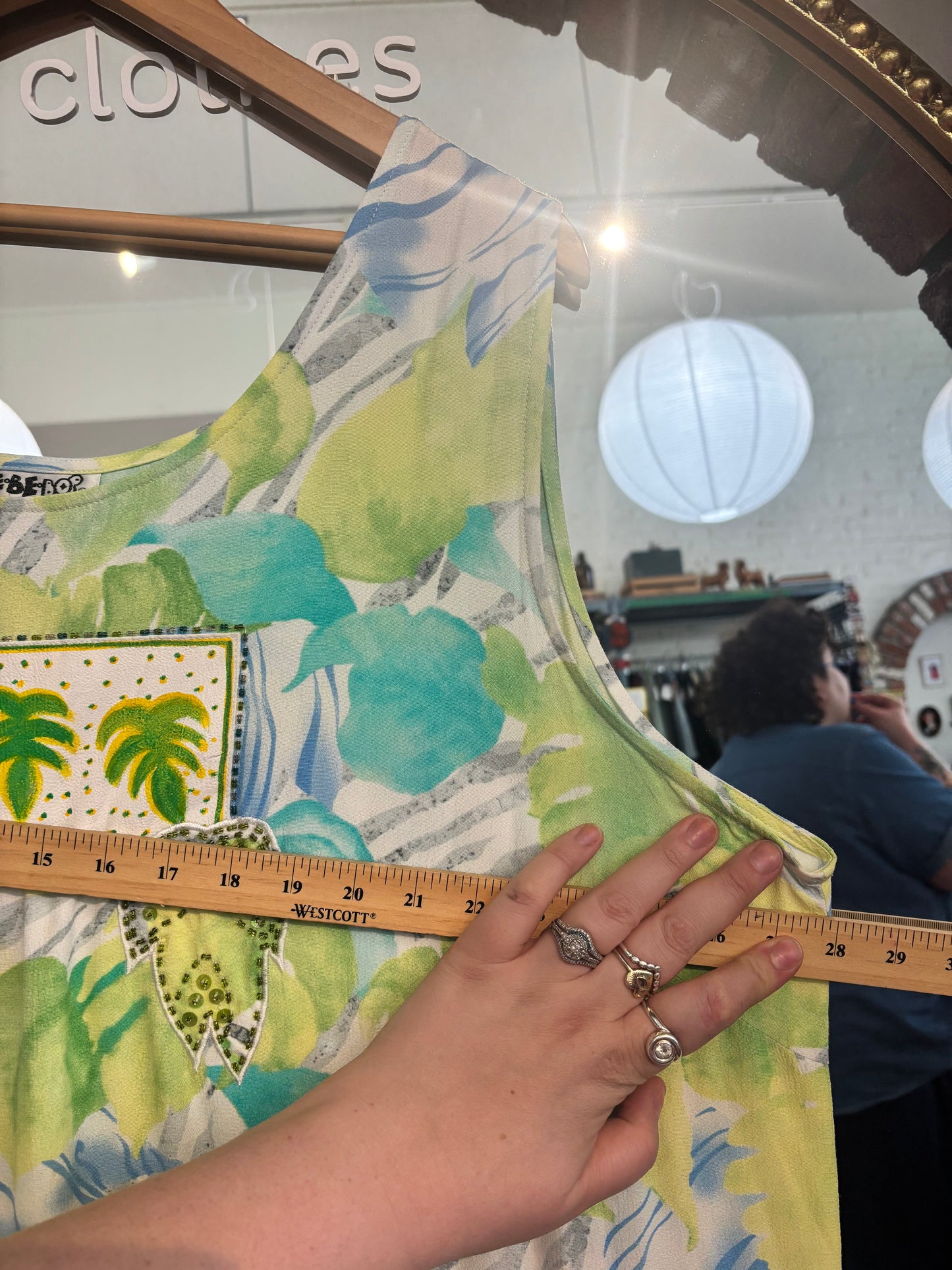 VINTAGE size 3X we be bop light green maxi dress