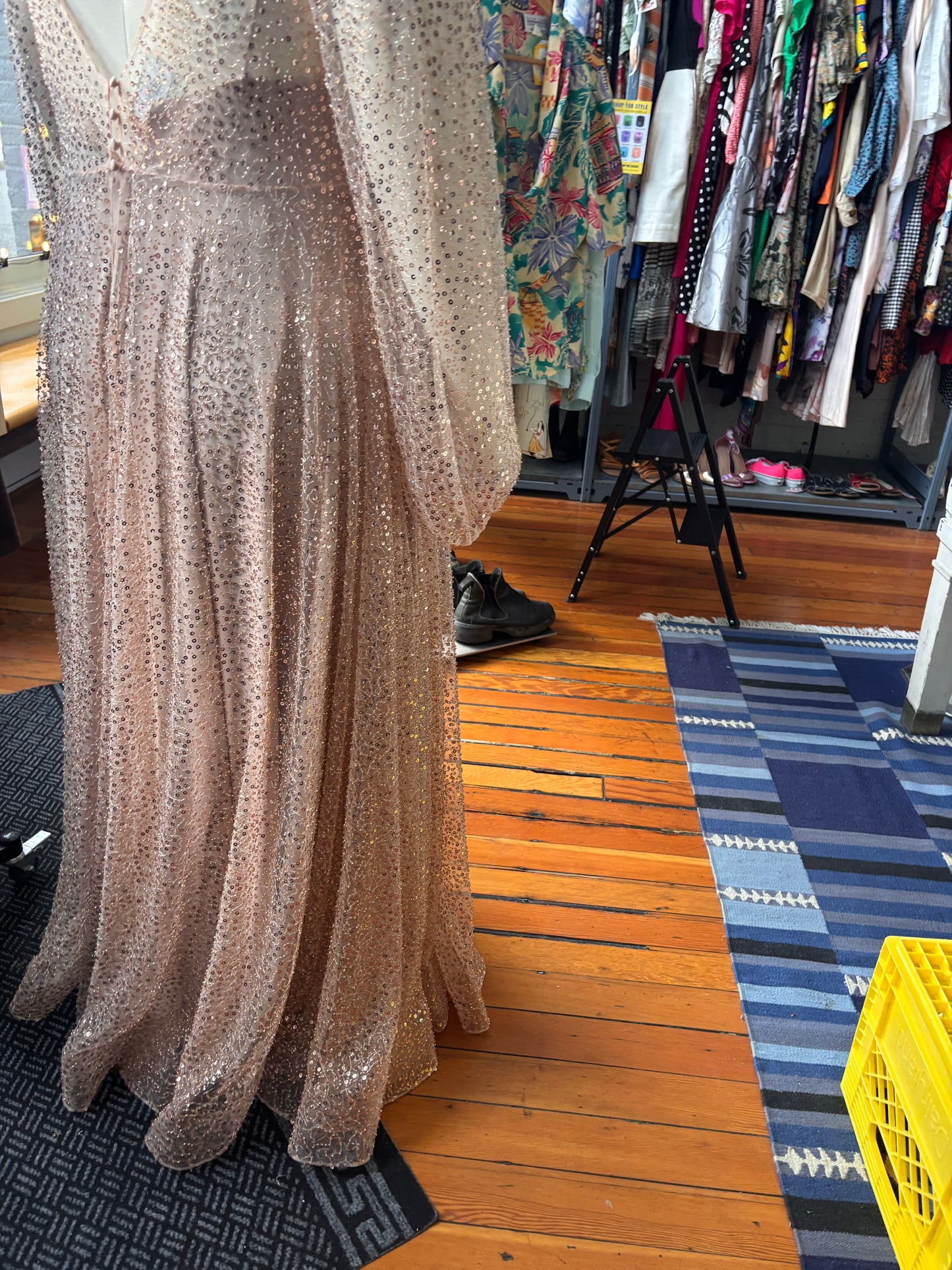 size XXL champagne sequins Etsy - stylish bride ACCS dress - wedding