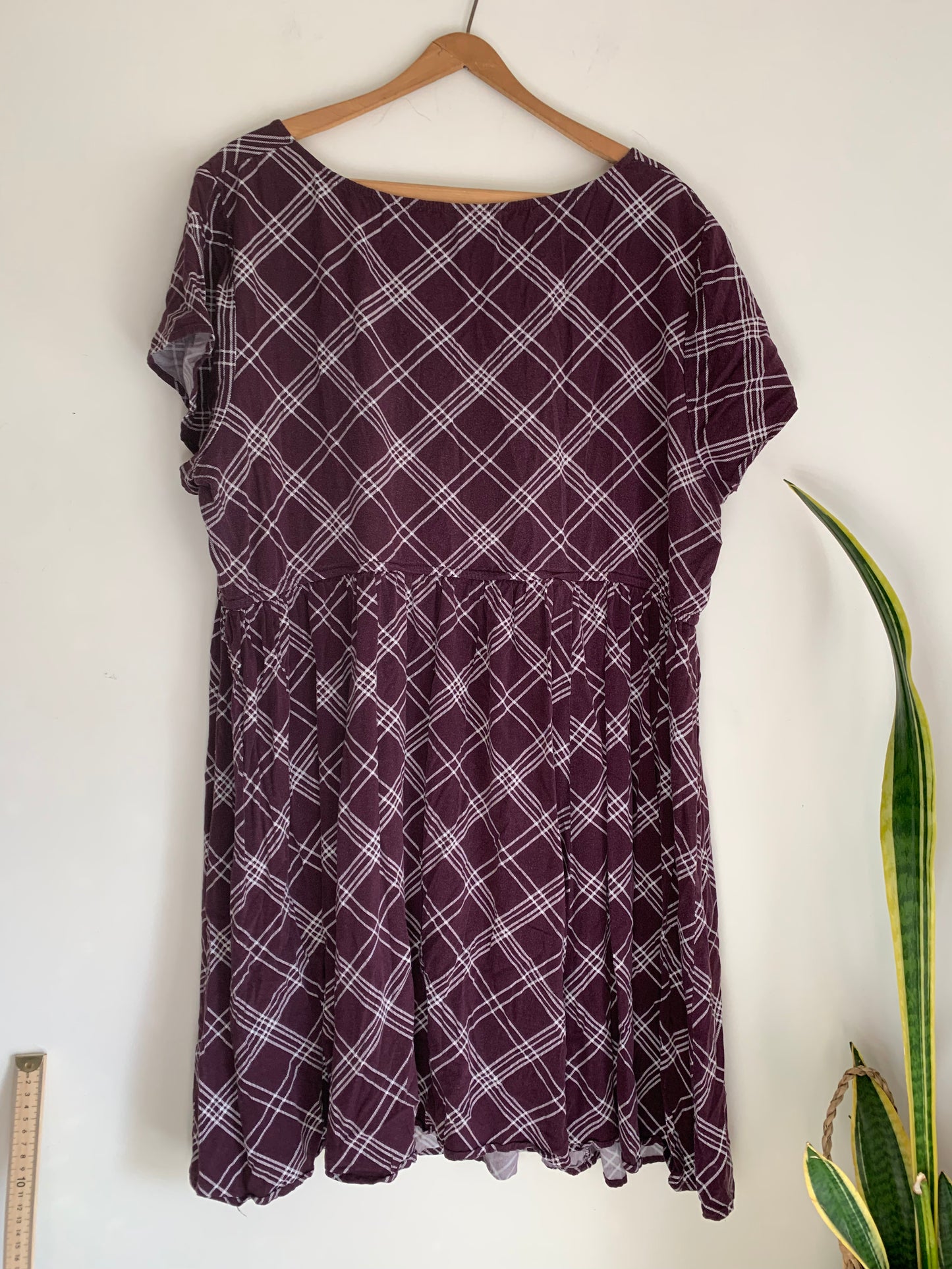 Size 3X Burgundy Plaid Torrid Dress