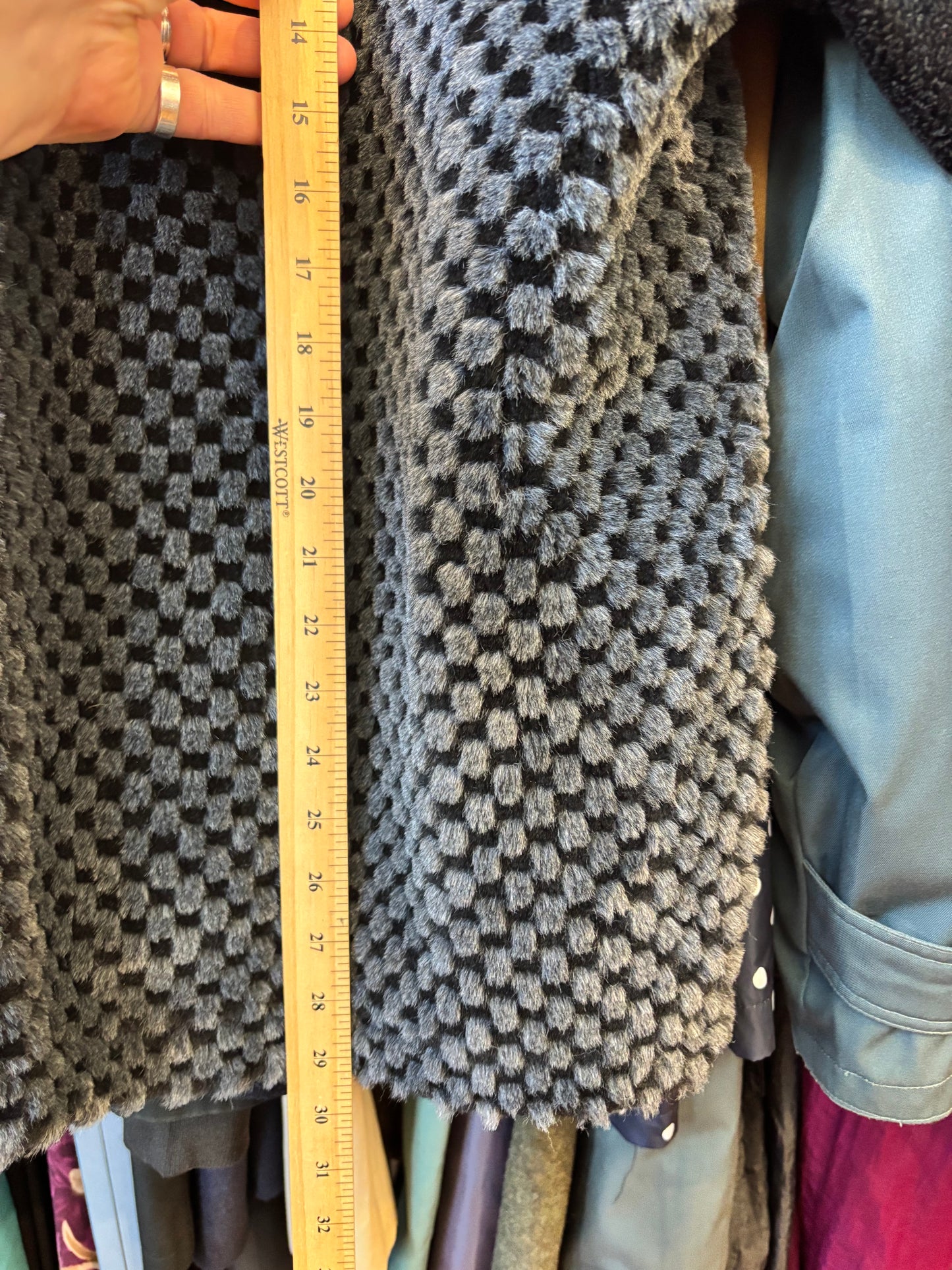size XXL / 24 black grey checker RARE vintage Molly & Me jacket