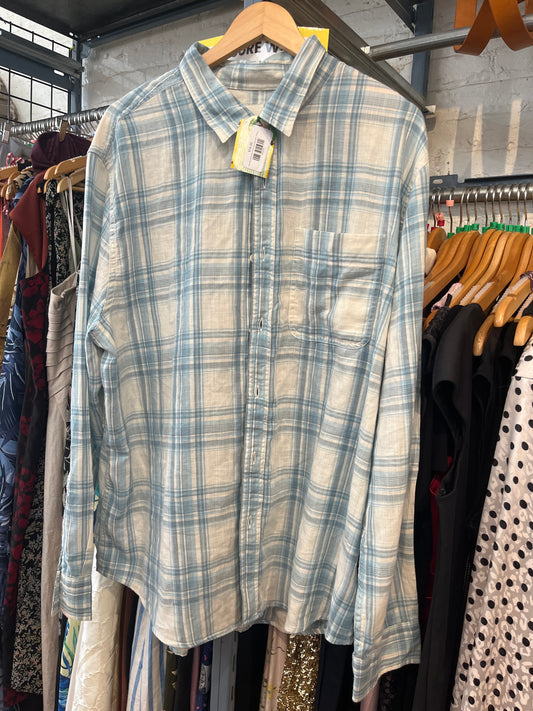size XXL blue plaid American Eagle shirt - button up