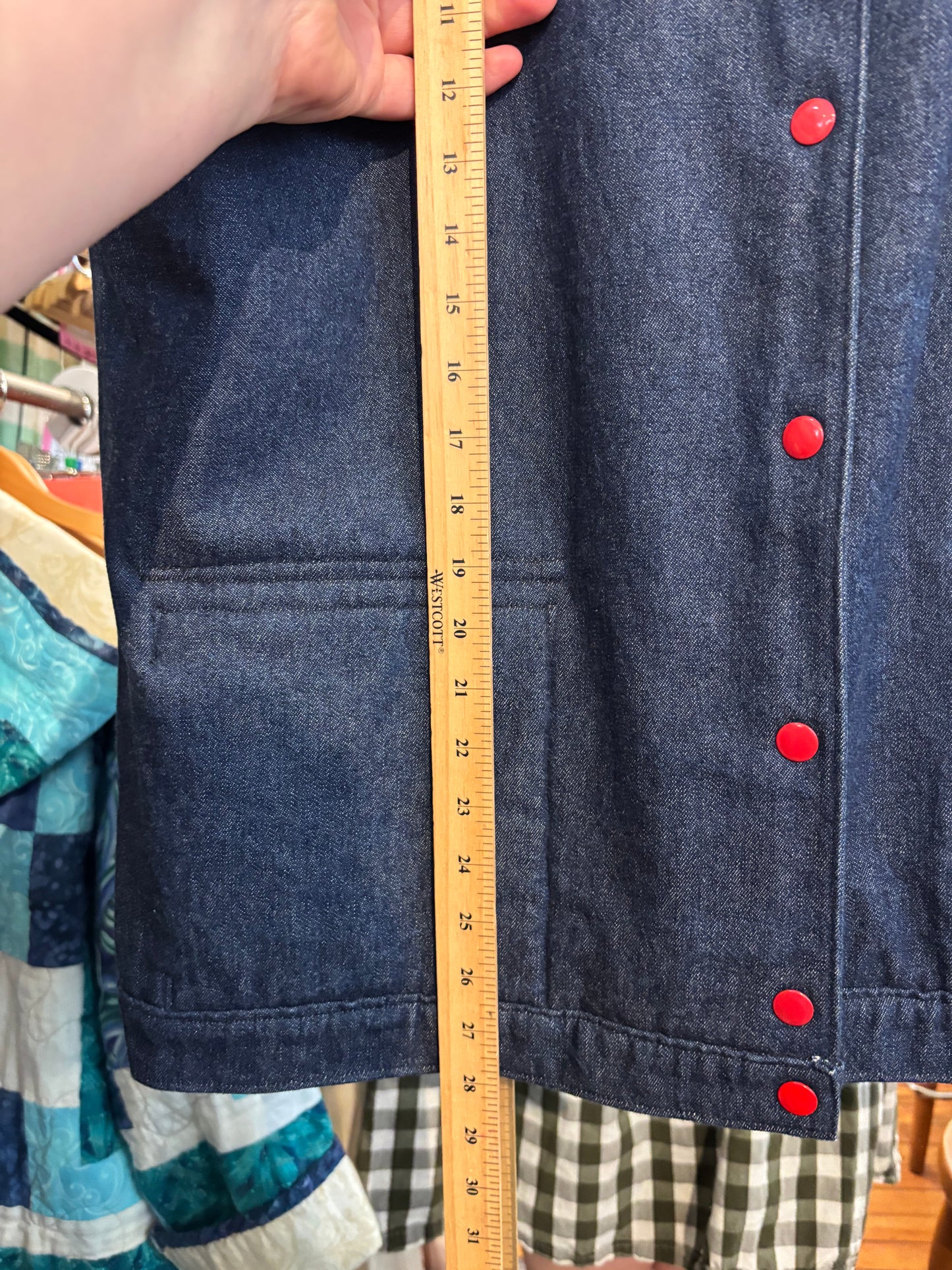 size flex denim with wool details VINTAGE vest