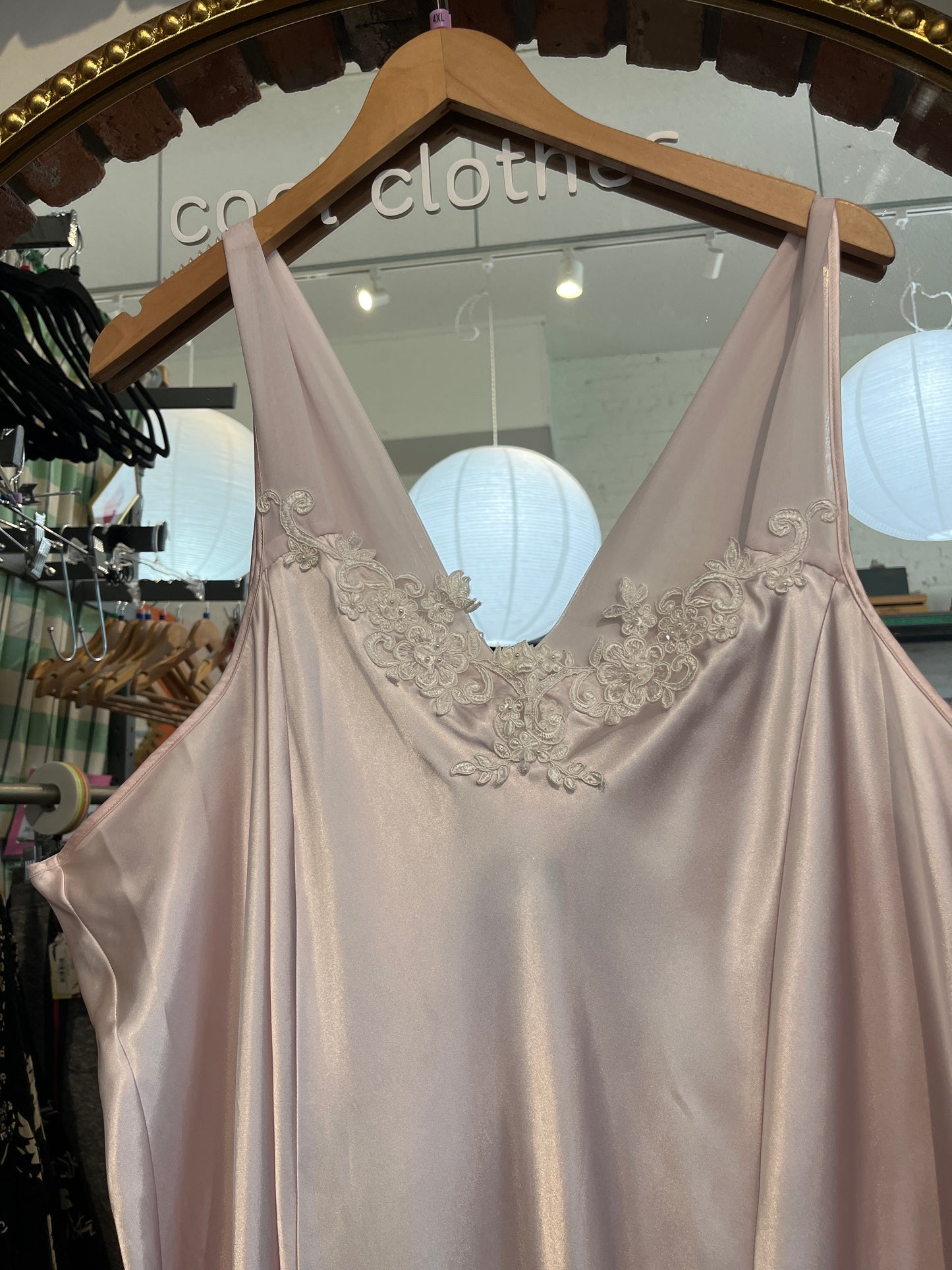size 30/32 light pink satin VINTAGE Serenade dress - sex