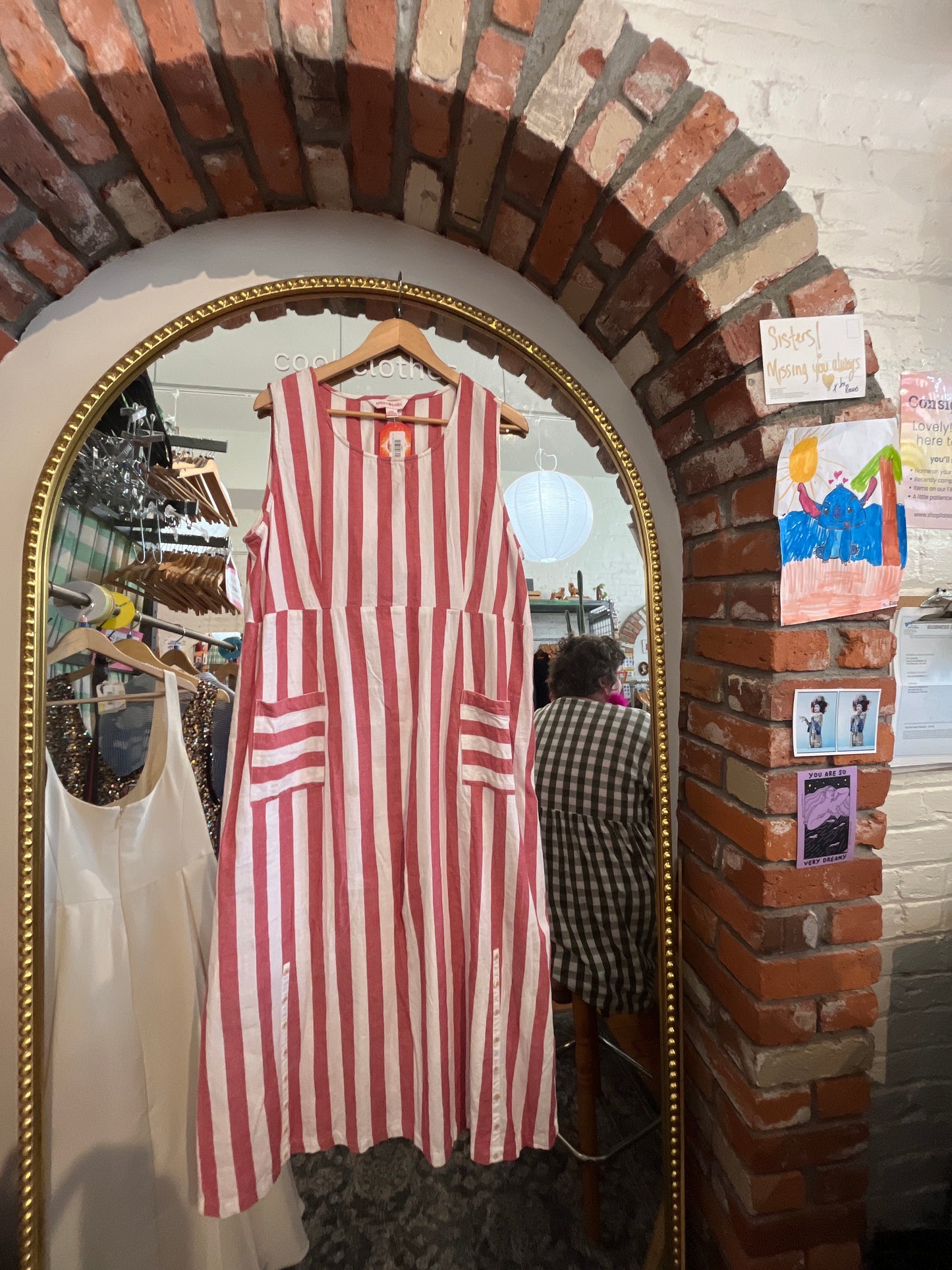 Size XXL red white striped April Cornell dress - tank