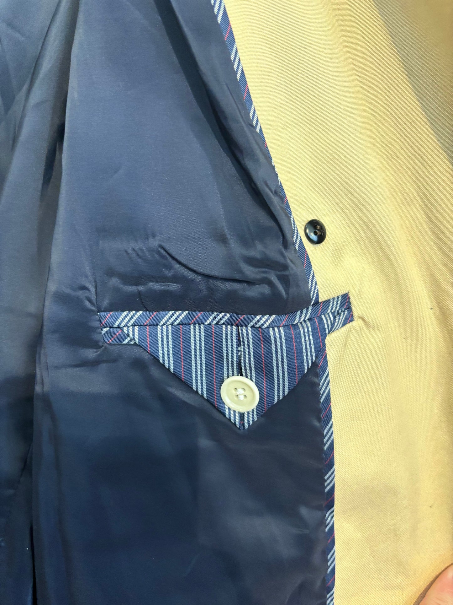size 16 beige with navy lining J.Crew coat - trench