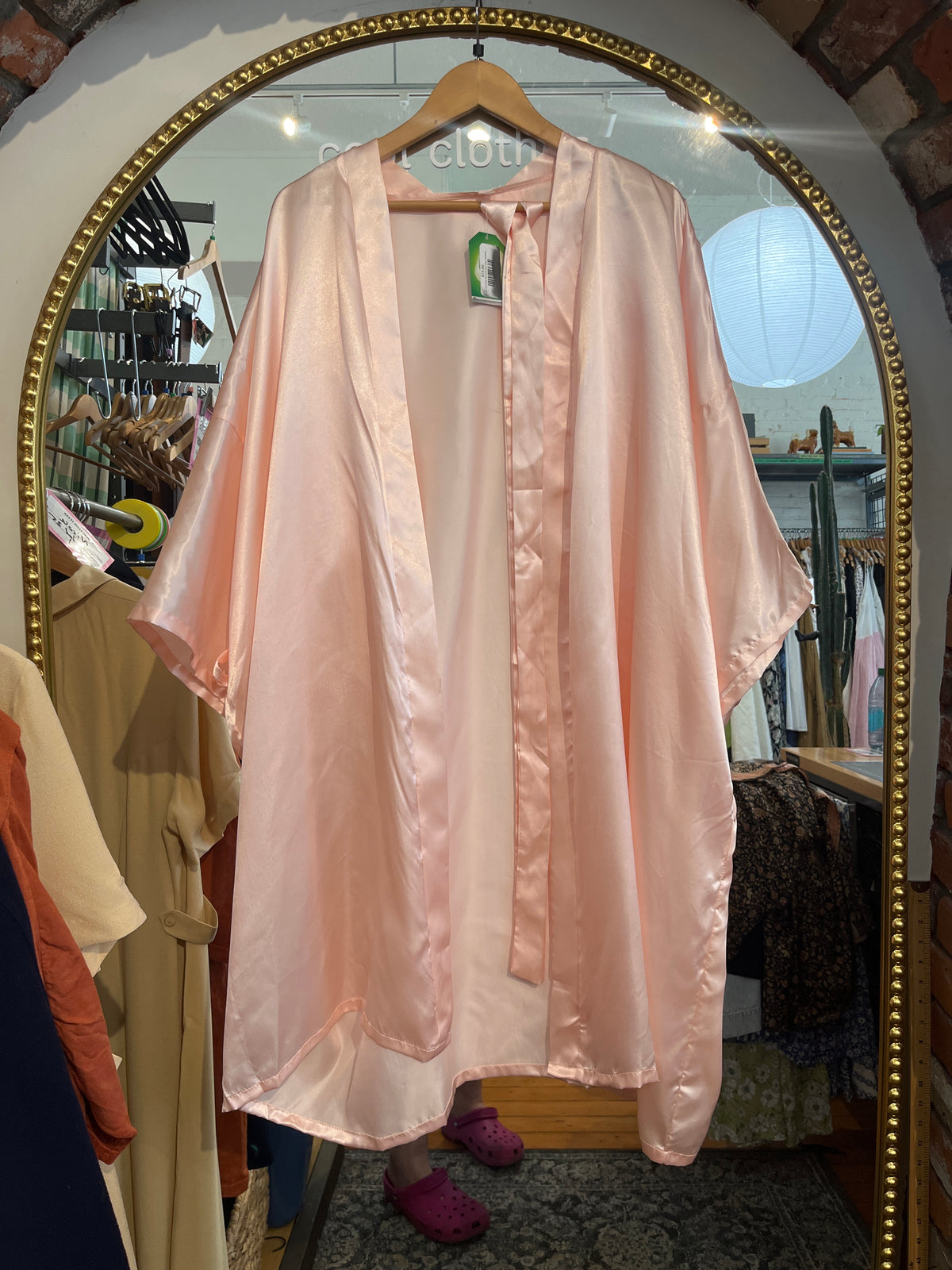 size XXL/XXXL  light pink satin robe