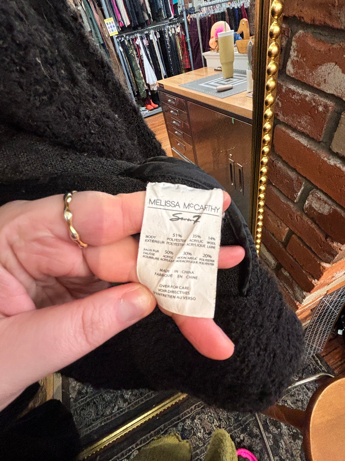 Size 3X black teddy Melissa McCarthy jacket
